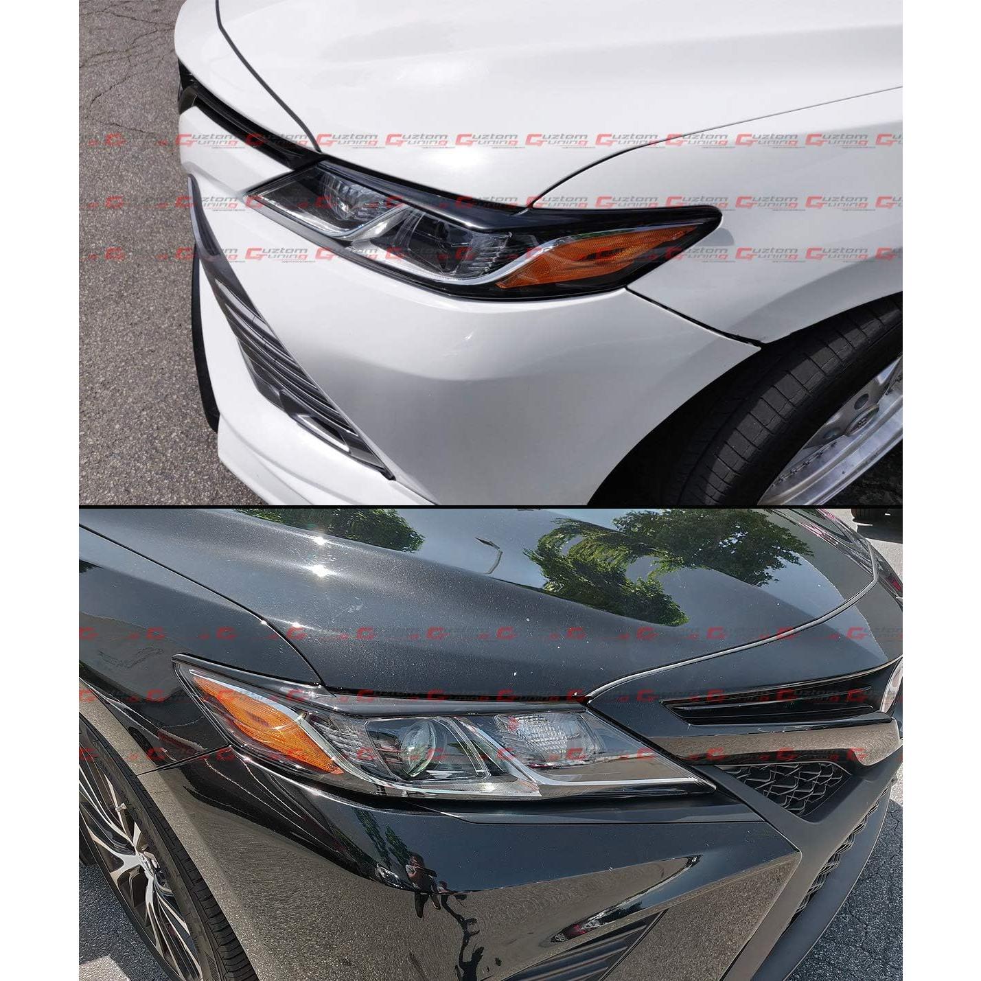 Tapa de Faro Negro Brillante Cuztom Tuning para Toyota Camry 2018-2024