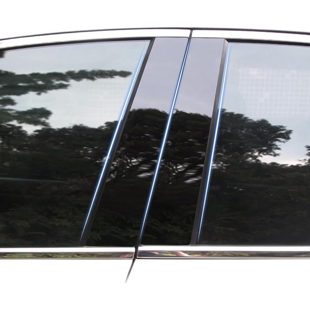 8pcs Black Car Window Center Pillar Stickers for Toyota Camry(2018-2023) Window Moldings Trim Protect The Center Pillar Prevent Scratches Car Tuning Accessories