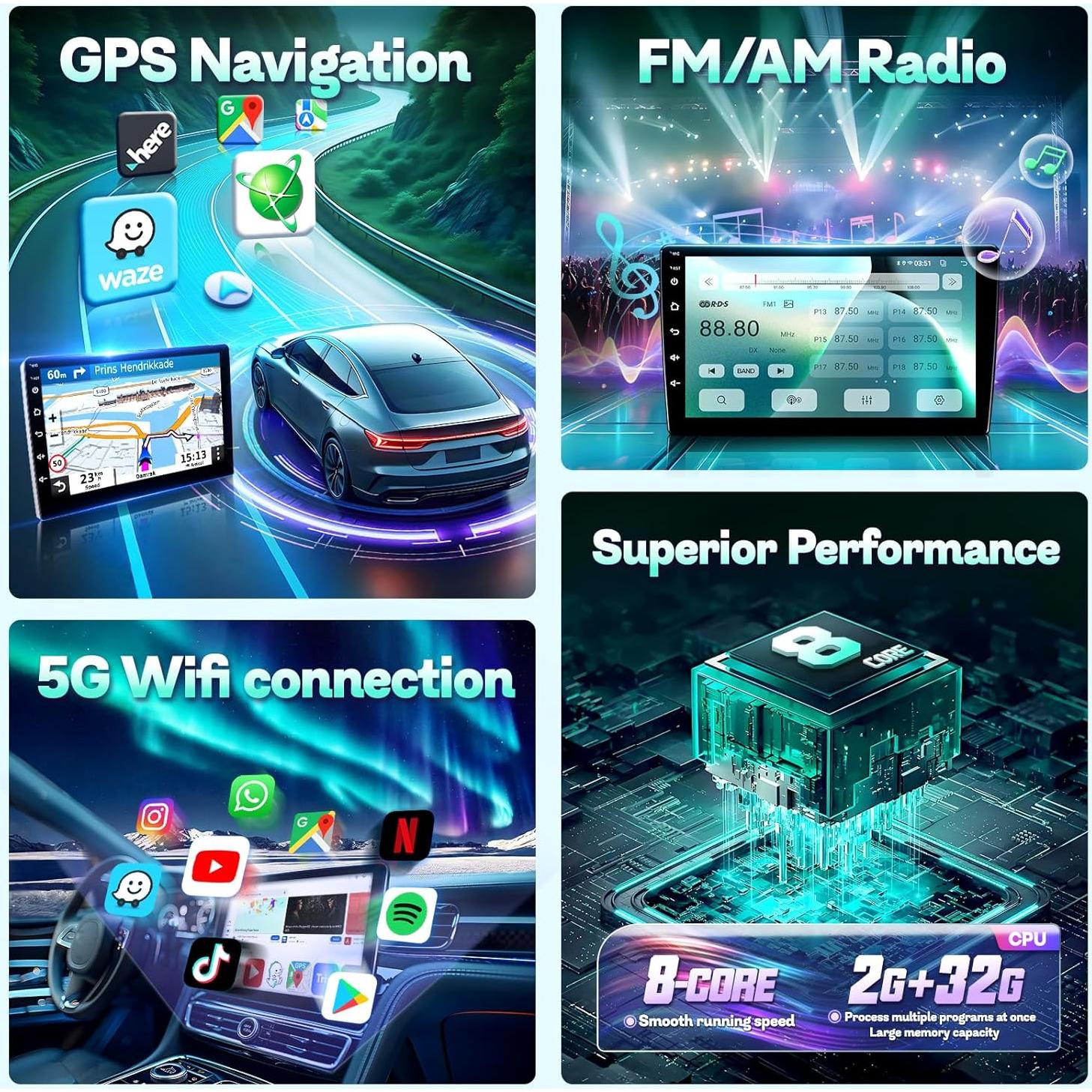 Radio Android 10.1" Gearzbtor para Toyota Camry 2012-2014