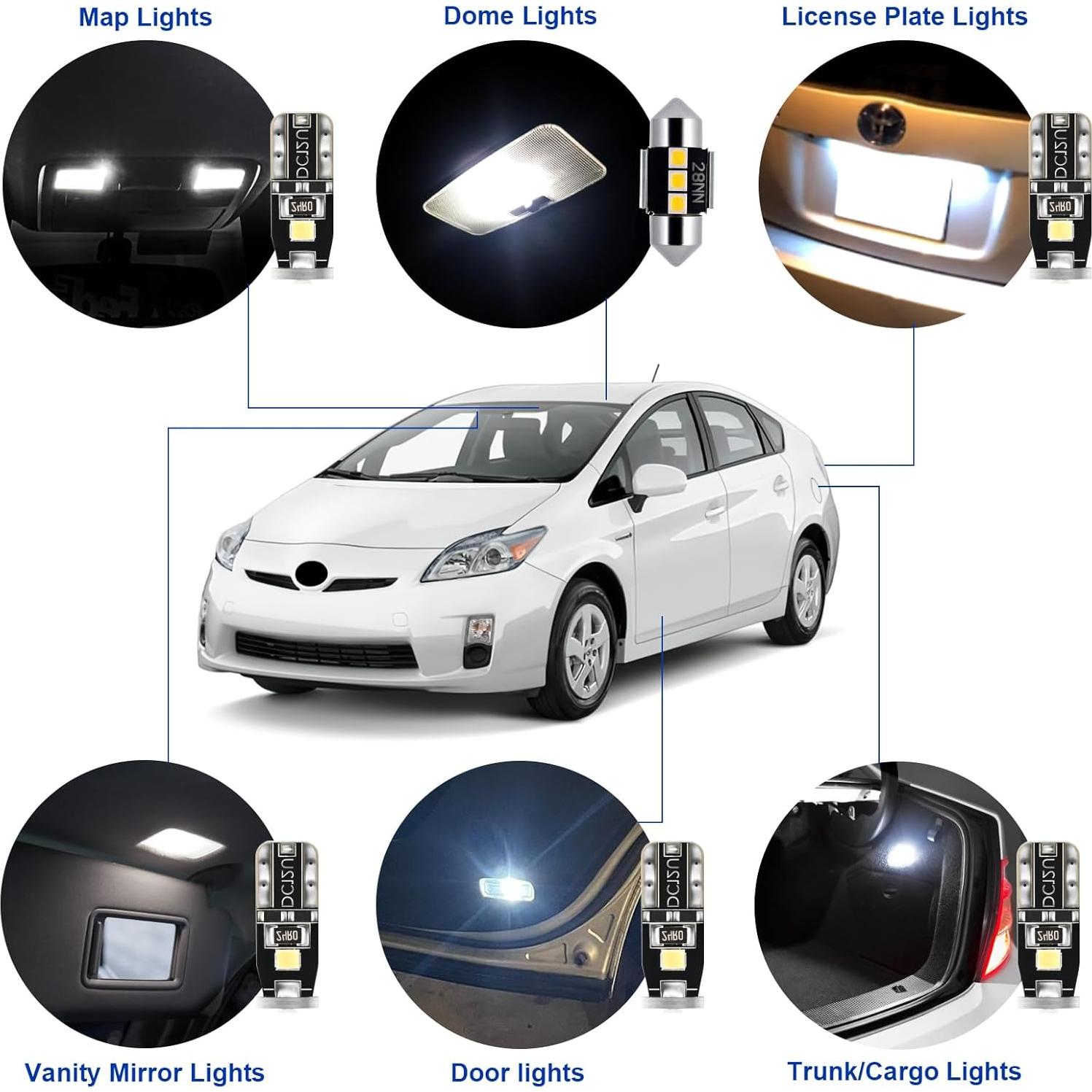 Kit de 10 Bombillas LED Interior EASY EAGLE para Toyota Prius 2010-2015