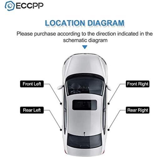 Mangos de puerta ECCPP para Toyota Corolla 1988-1992 Gris