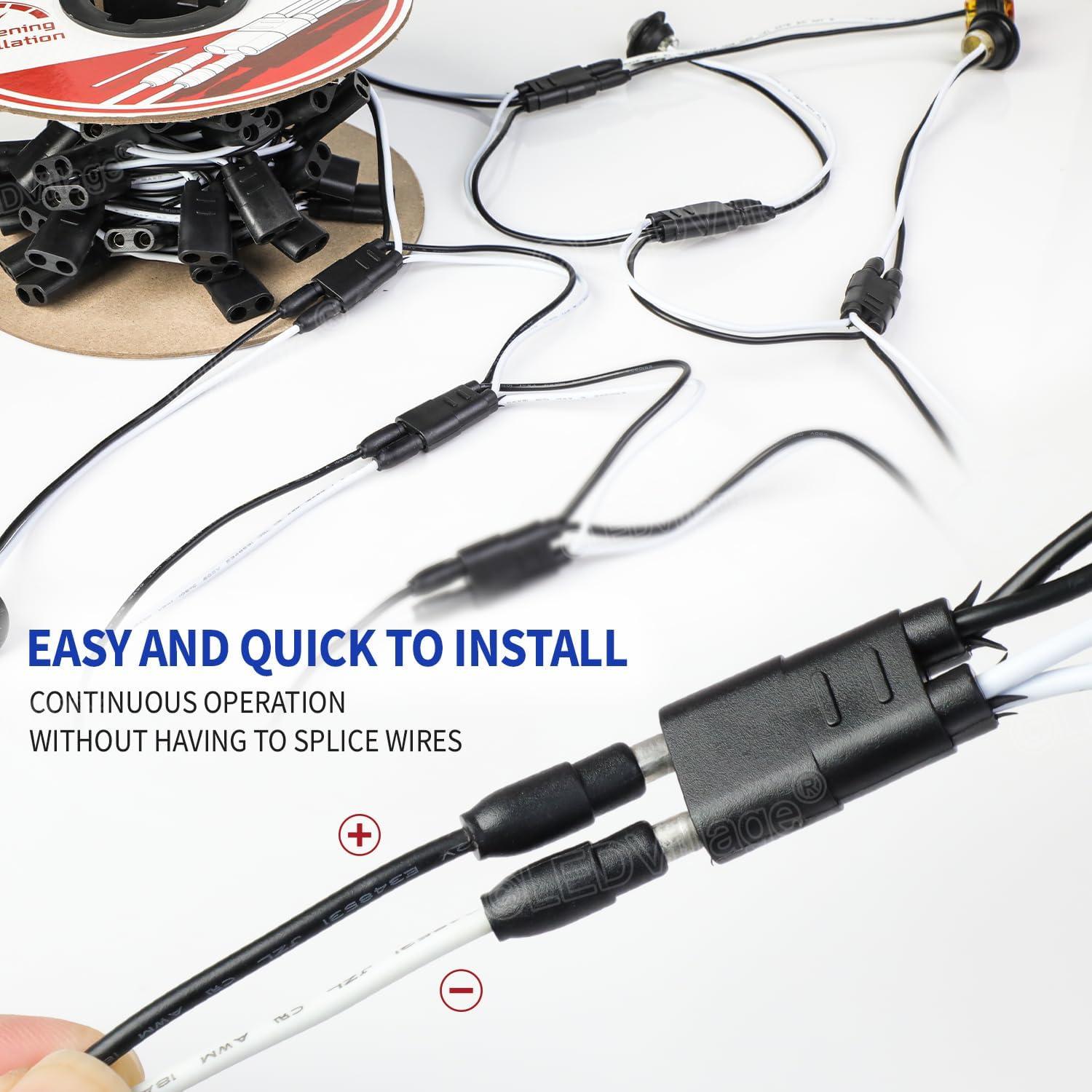 Luz de Marcador LED Ámbar 19x19x9 cm Ledvillage 50 Pcs