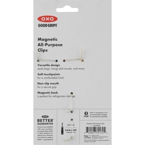 Clips Magnéticos Multiusos OXO - 4 Piezas, Antideslizantes