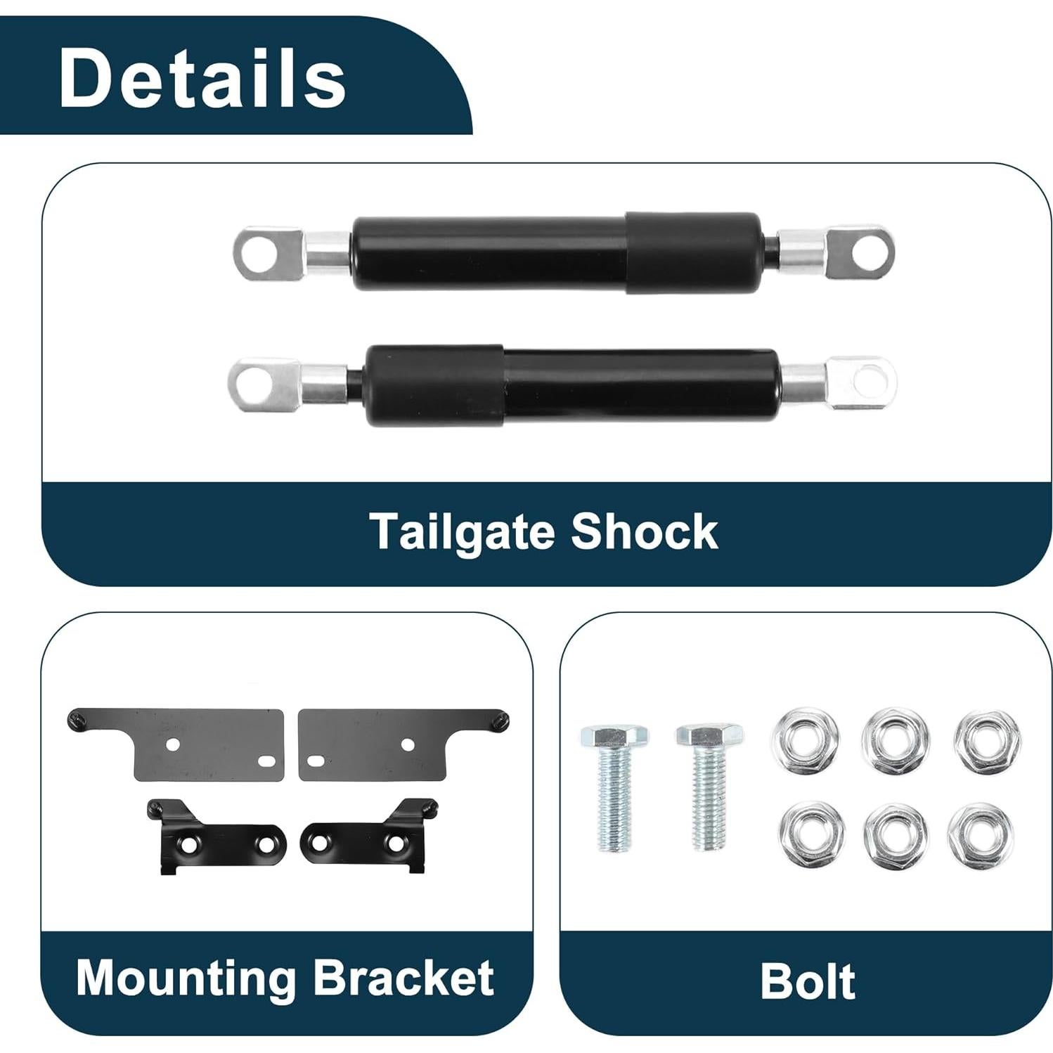 Soportes de Elevación de Puerta Trasera TUCKBOLD Toyota Hilux 2015-2021