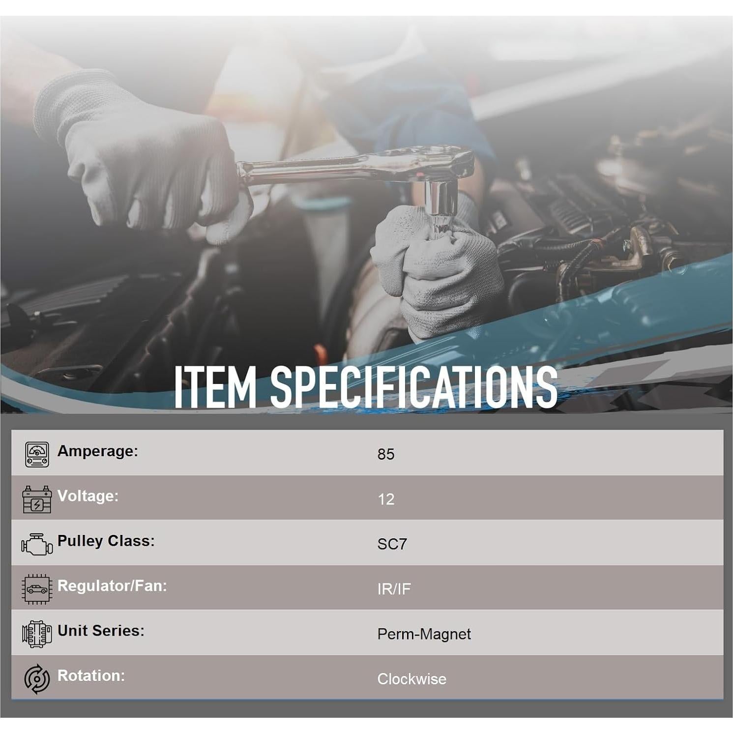 Alternador OEG Parts 85A 12V para Toyota Hi-Lux y Land Cruiser