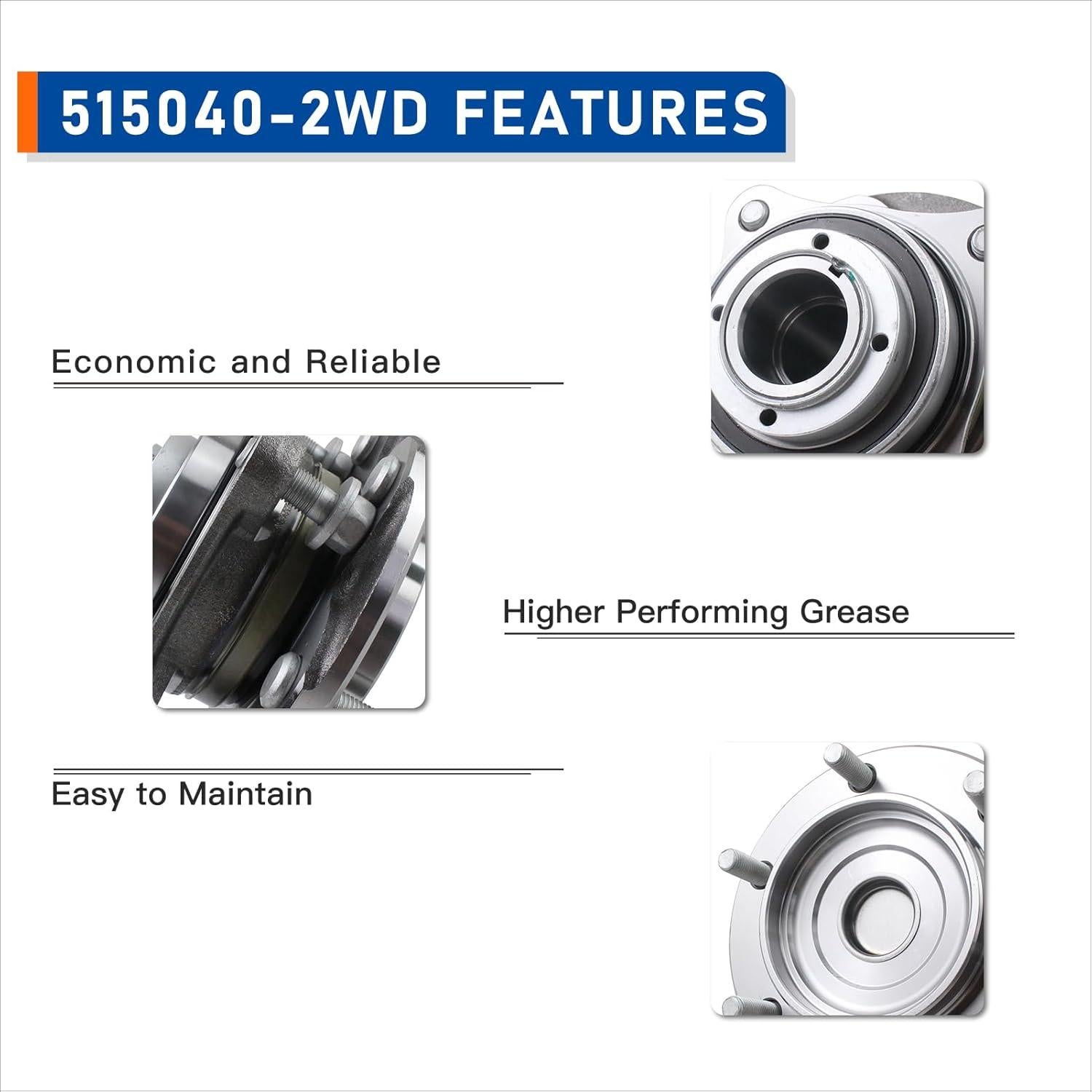 Ensamblaje Rodamiento Cubo Rueda Delantera 2WD MACEL 515040