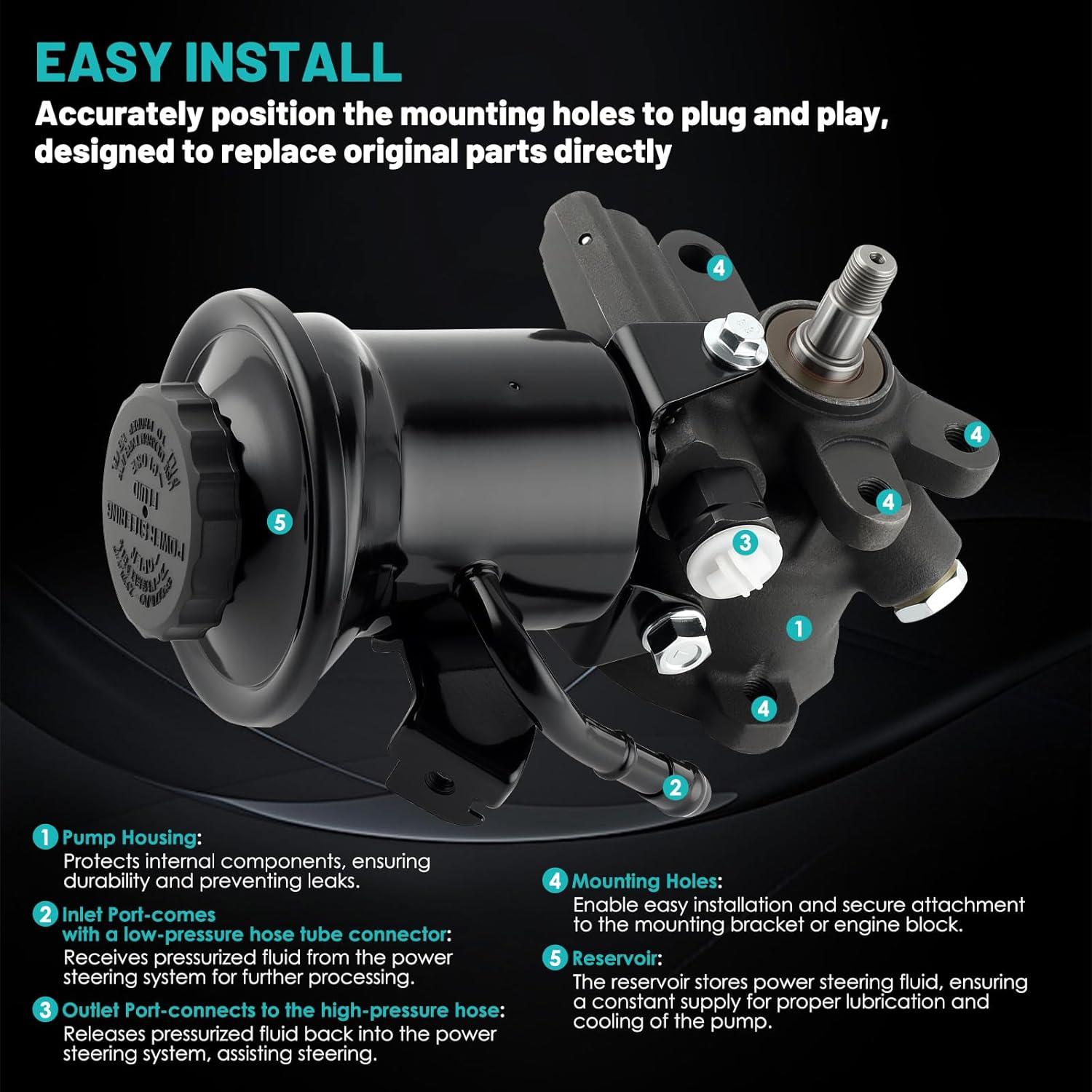 Bomba de dirección asistida Farrme 21-5844 con reservorio Toyota