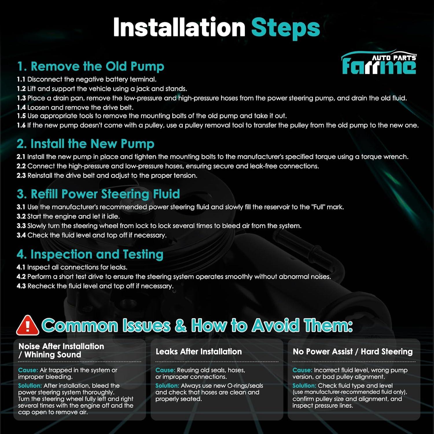 Bomba de dirección asistida Farrme 21-5844 con reservorio Toyota