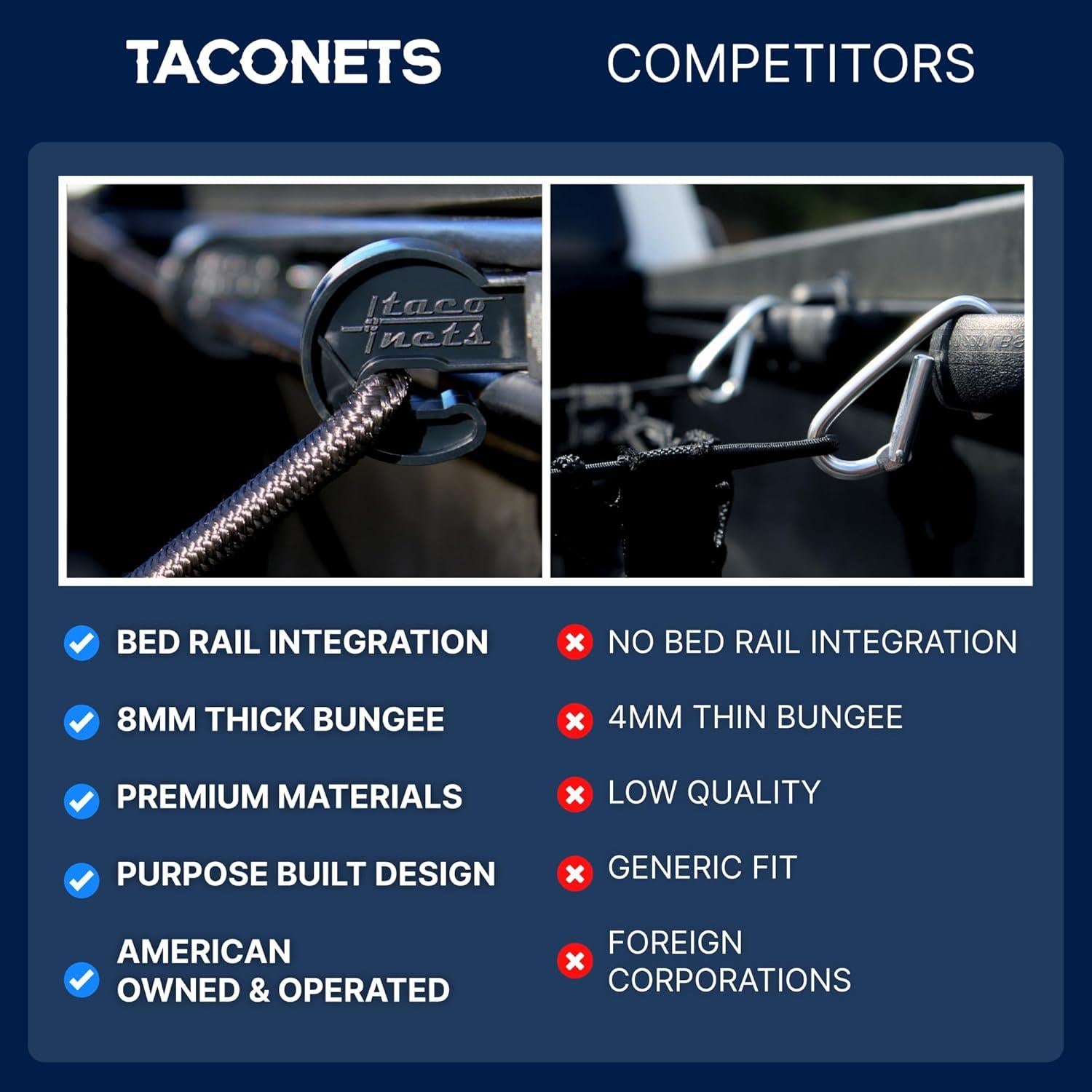 Red de Carga Bungee TacoNets para Toyota Tundra 2007-2024