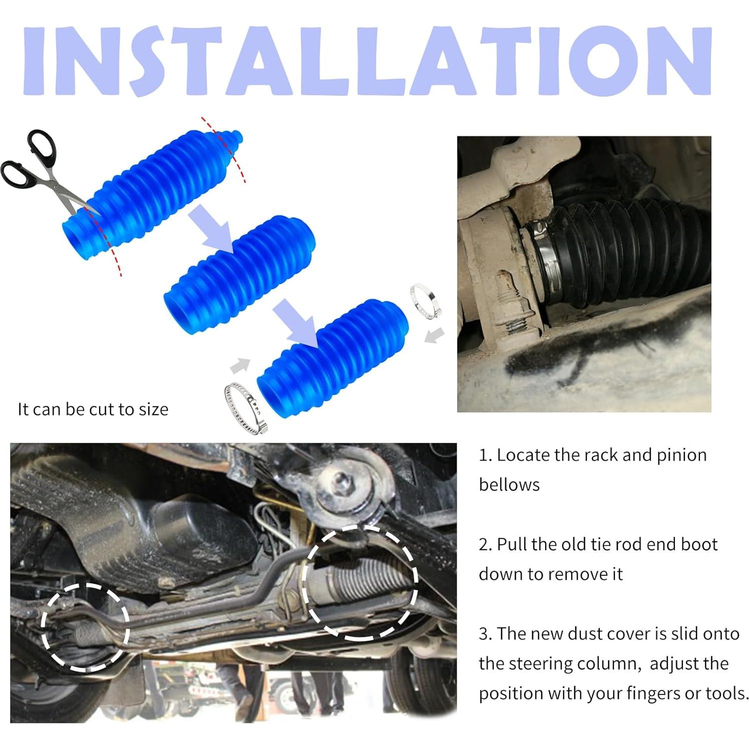 Kit Bota de Barra de Dirección KIFIDAN Silicona Azul 22.49 cm