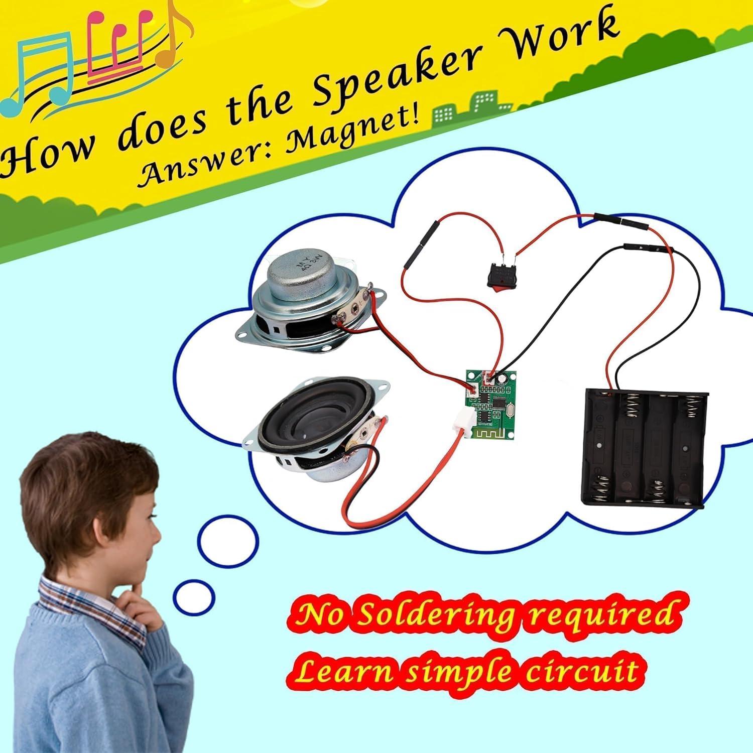 Kit de altavoz Bluetooth DIY LI WEI 14cm para niños 8-14 años