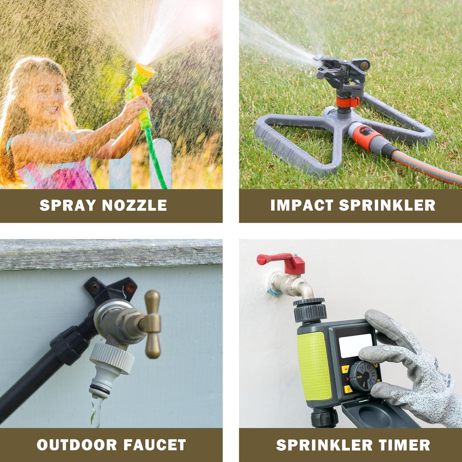 Kit de Reparación de Manguera de Jardín LIULO 3 Juegos Conectores