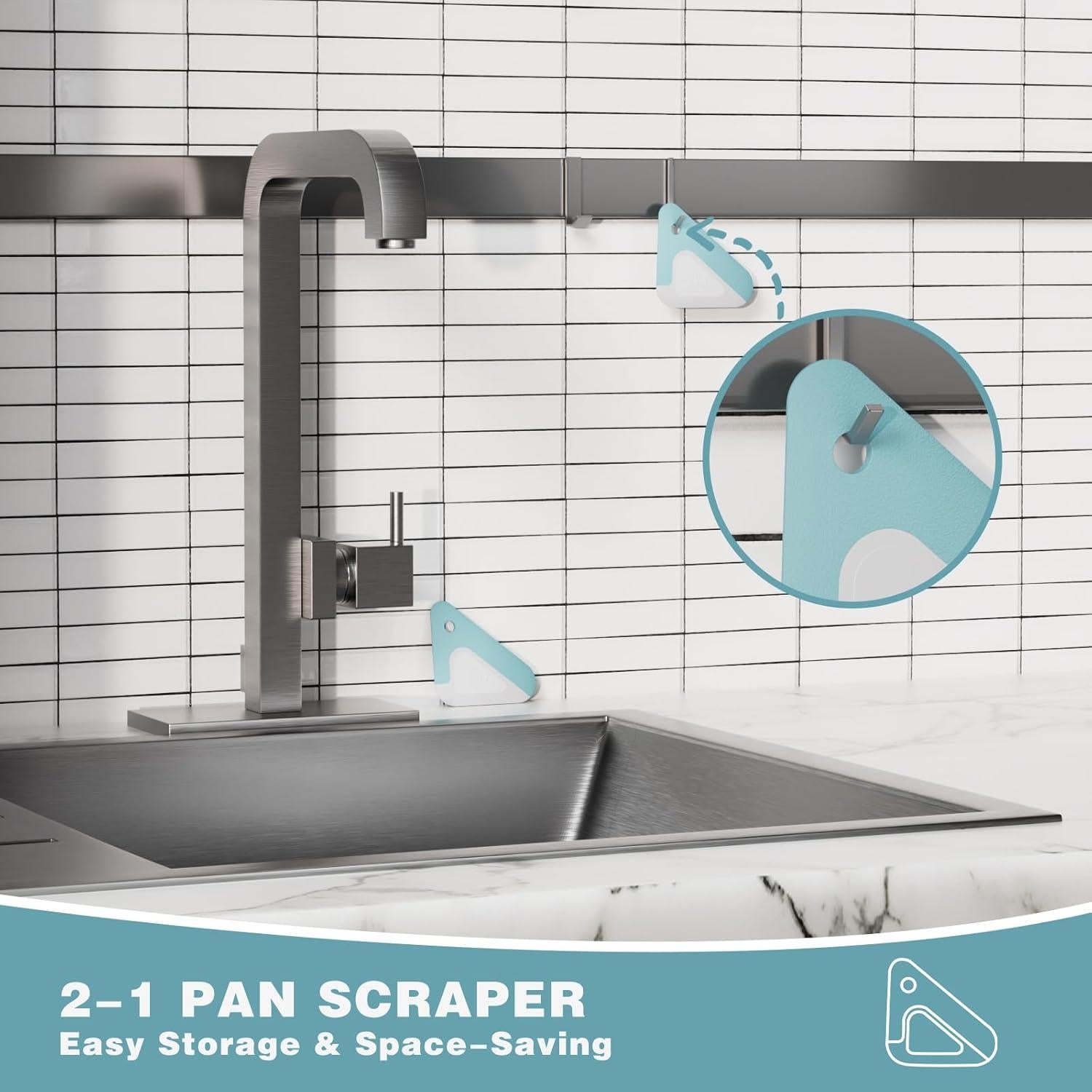 Raspador de Alimentos Matscover 3 Piezas Nylon Silicona Azul