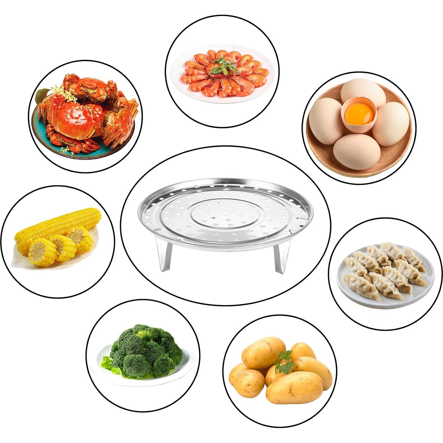 Cesta de Vapor Acero Inoxidable 21.6 cm con Soporte Removible