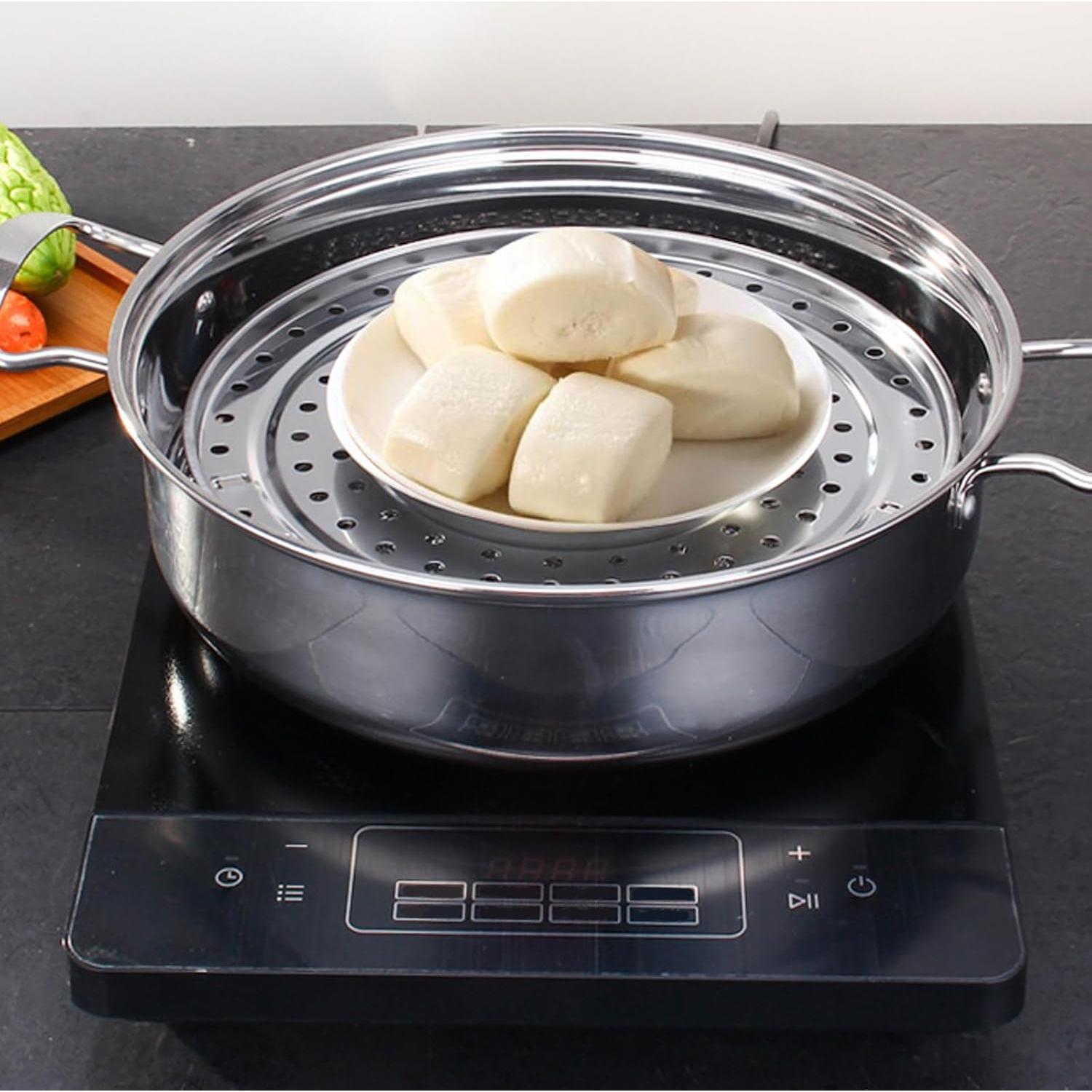 Cesta de Vapor Acero Inoxidable 21.6 cm con Soporte Removible