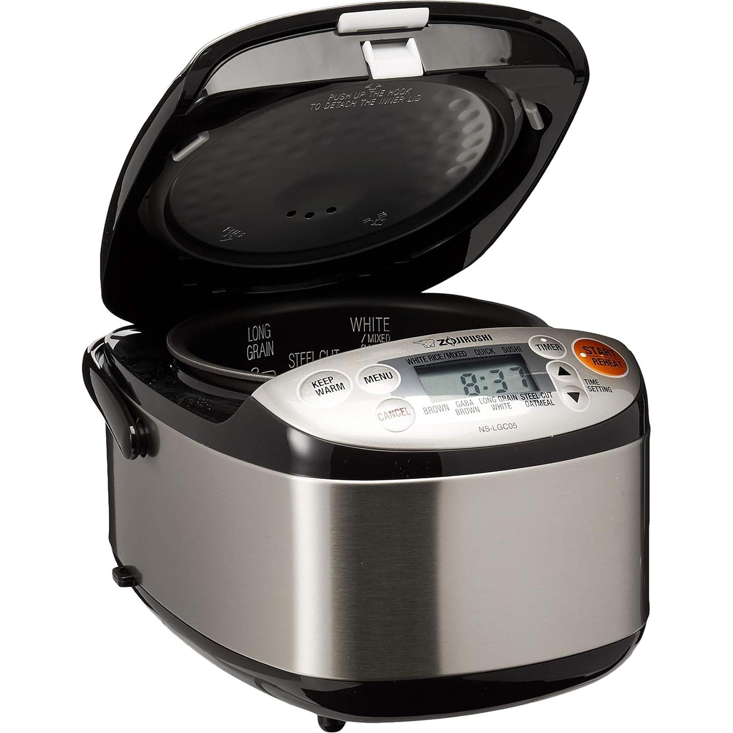 Cocedor de Arroz Zojirushi NS-LGC05XB 3 Tazas + Hervidor 2.2L