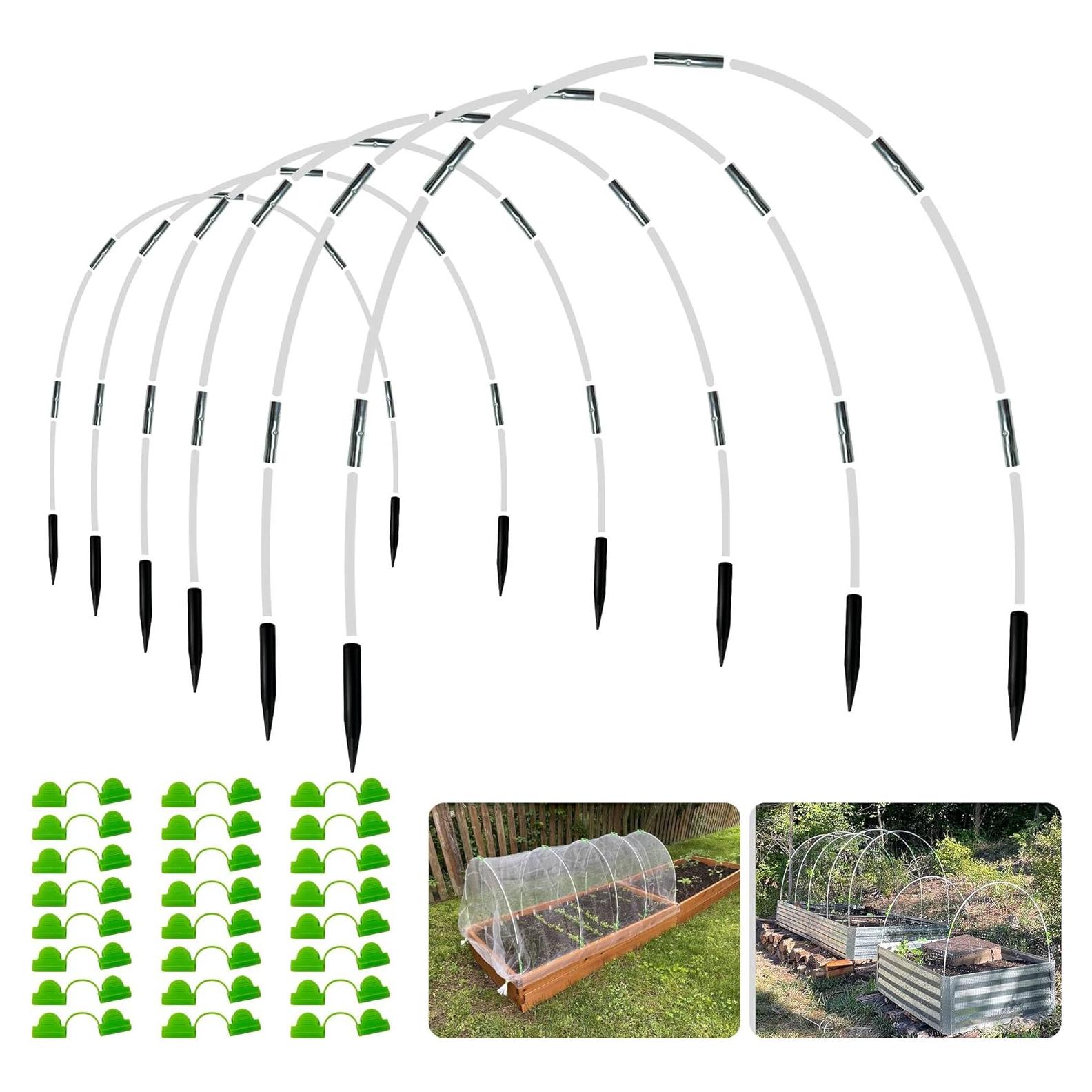 Kit de Túneles de Jardín OOTONAT 36 Piezas Fibra de Vidrio