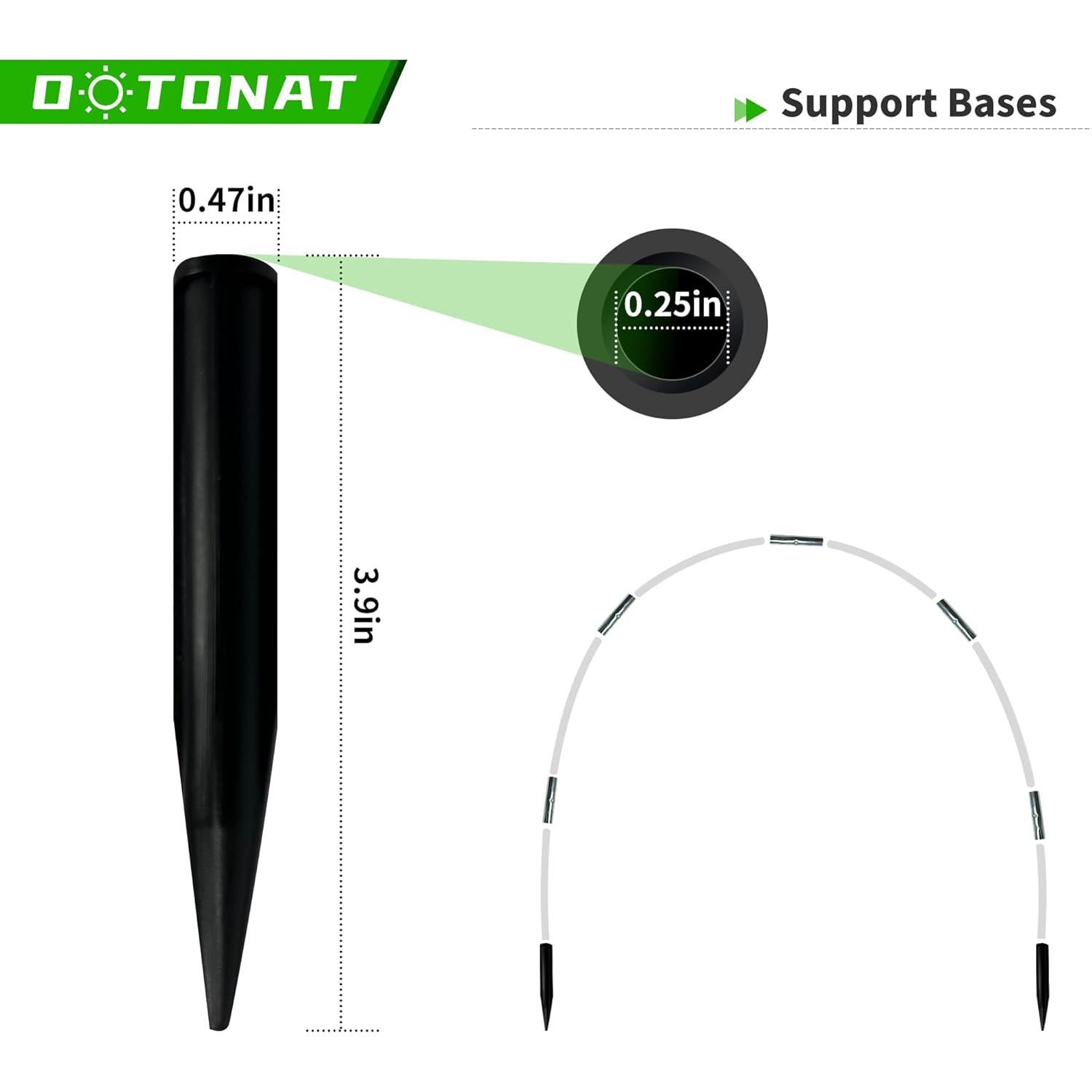 Kit de Túneles de Jardín OOTONAT 36 Piezas Fibra de Vidrio