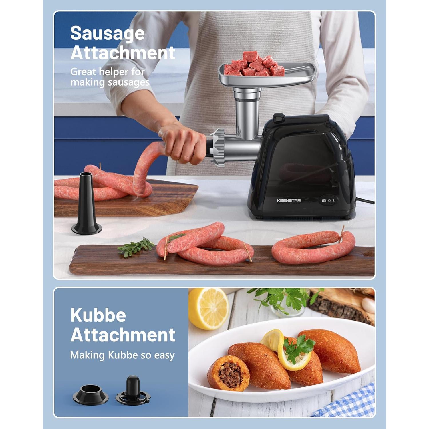 Picadora de Carne Eléctrica KEENSTAR JSMG202 450W con Accesorios