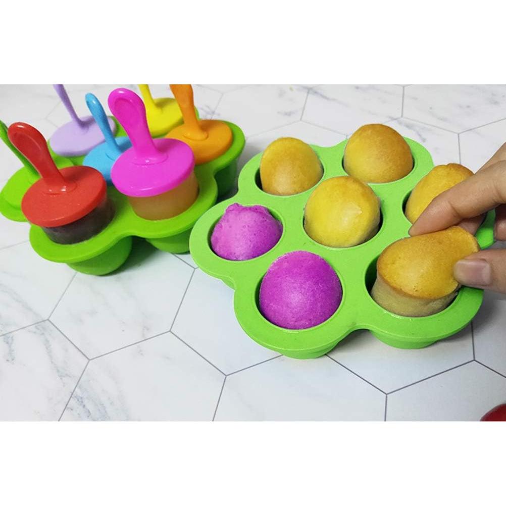 Molde de Paletas de Silicona Baker Boutique 7 Cavidades Verde