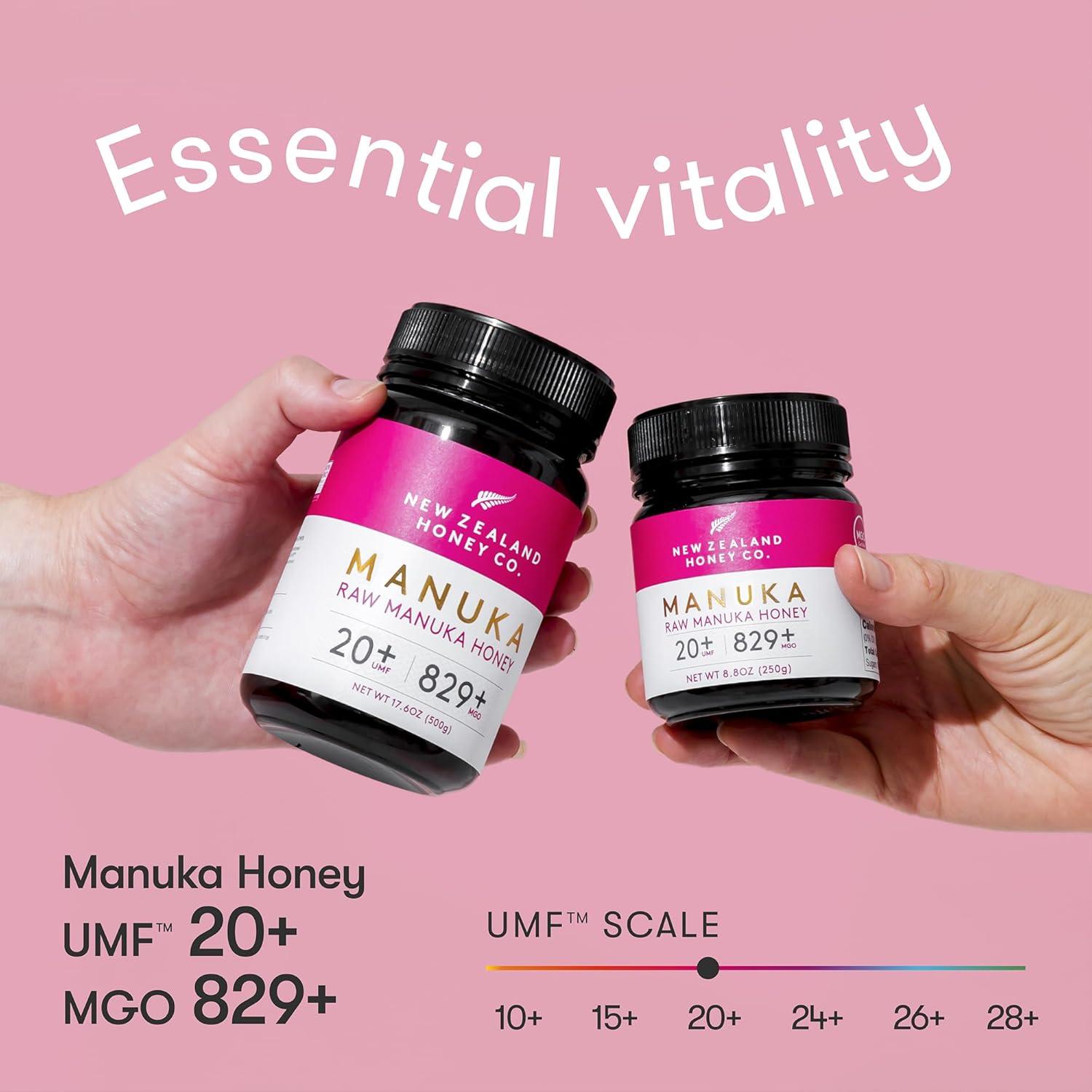 Miel Cruda Manuka UMF 20+ MGO 829+ New Zealand Honey Co. 500g