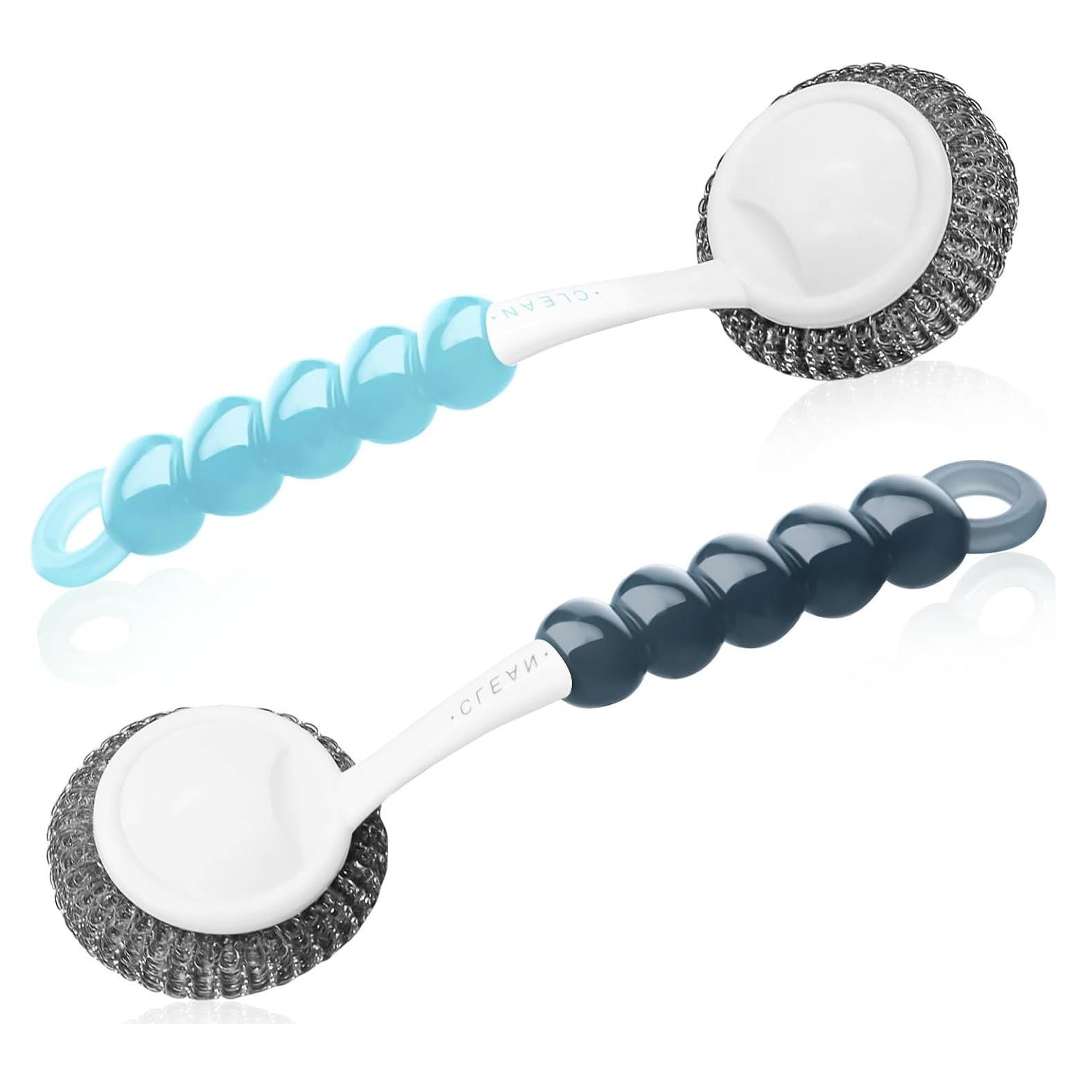 Estropajo de Acero Inoxidable con Mango Largo HINGTAI - 2 Unidades