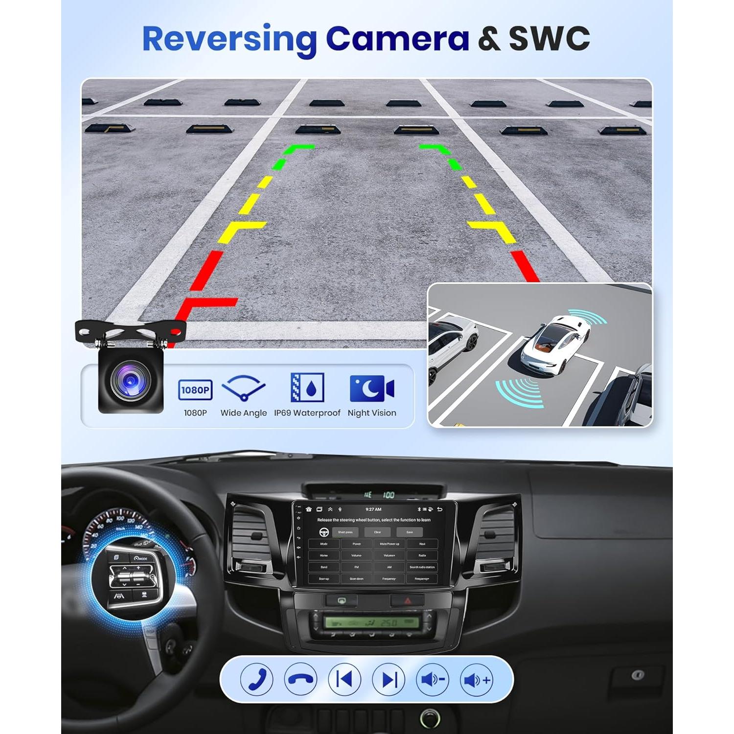 Estéreo de Coche Android 13 METEESER para Toyota Hilux 2005-2014
