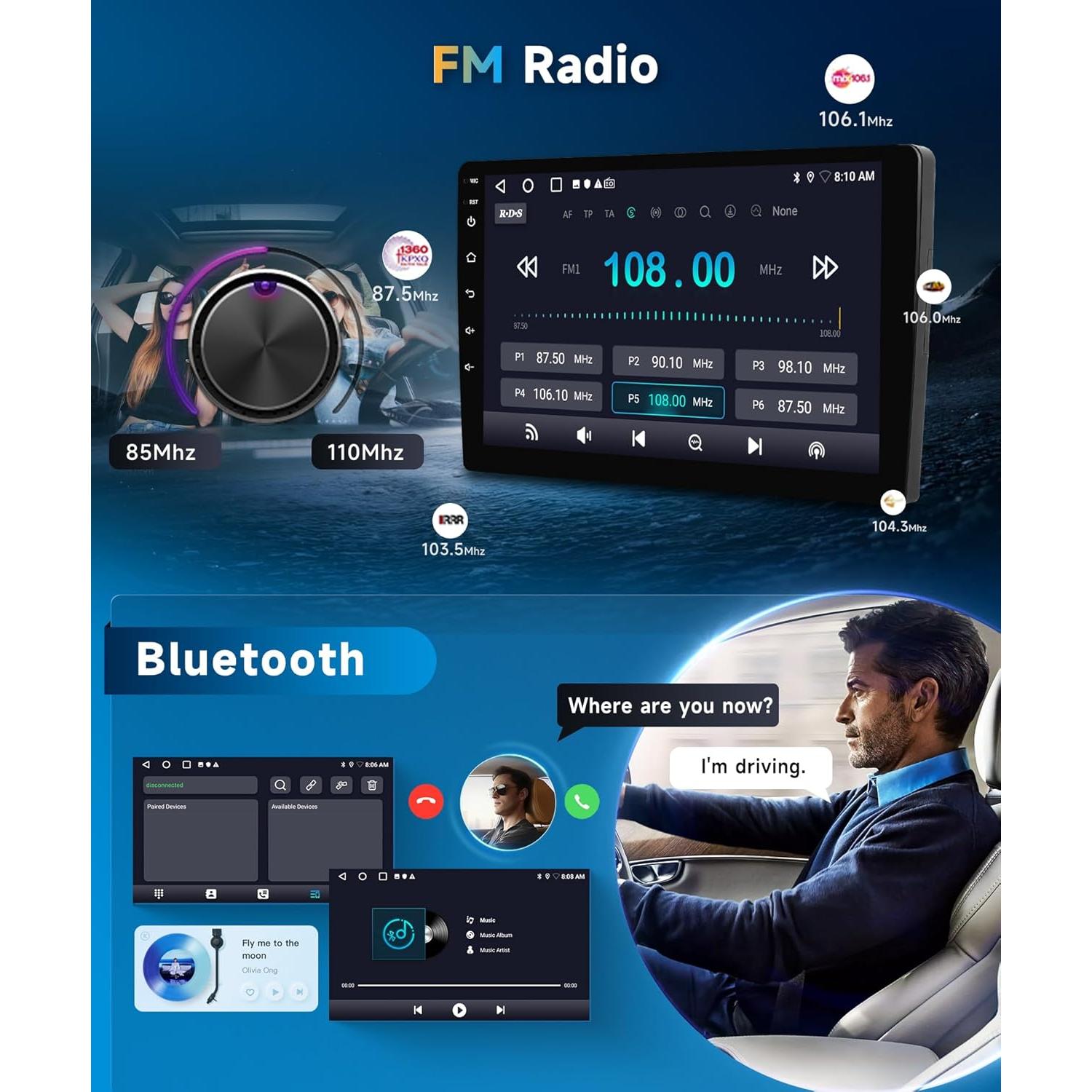 Radio de Coche Android 10.1" METEESER para Toyota Hilux 2015-2020