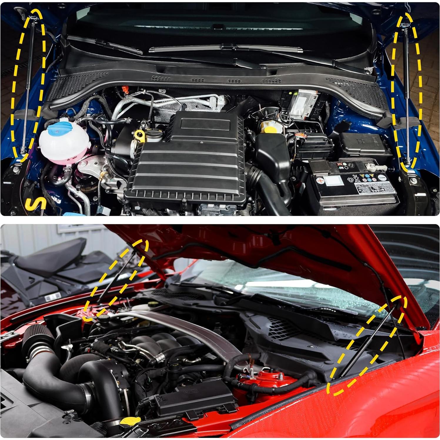 Soportes de Elevación del Capó Delantero X AUTOHAUX para Toyota Hilux SR5 2015-2019