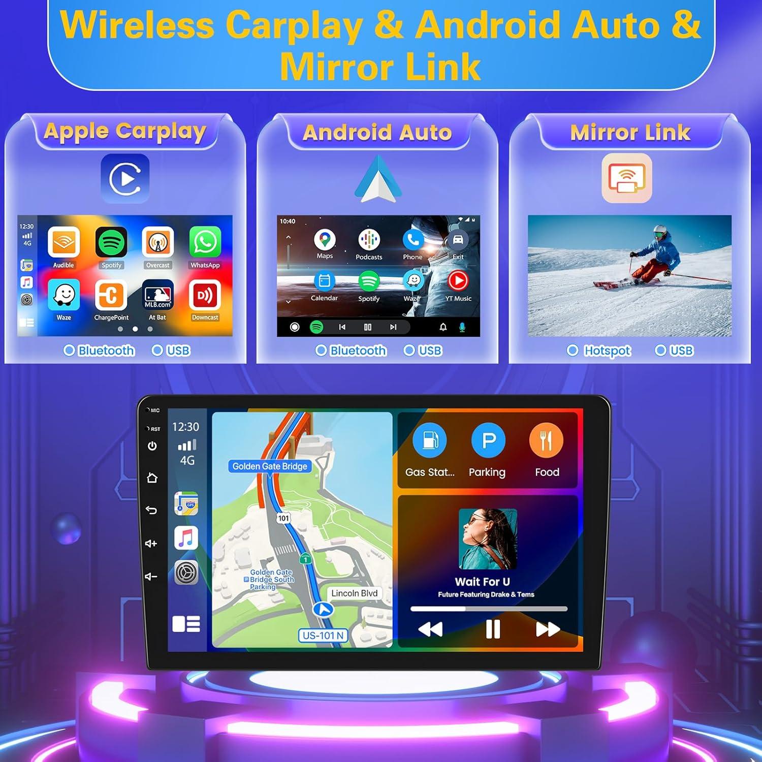 Estéreo Android 9'' Fuluku para Toyota Hilux 2005-2014 4+64GB