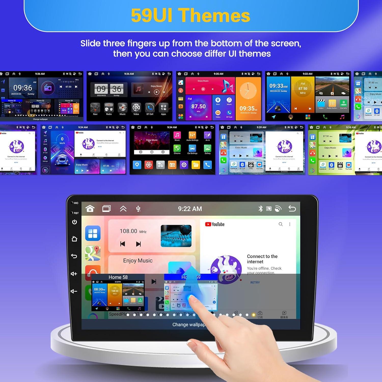 Estéreo Android 9'' Fuluku para Toyota Hilux 2005-2014 4+64GB