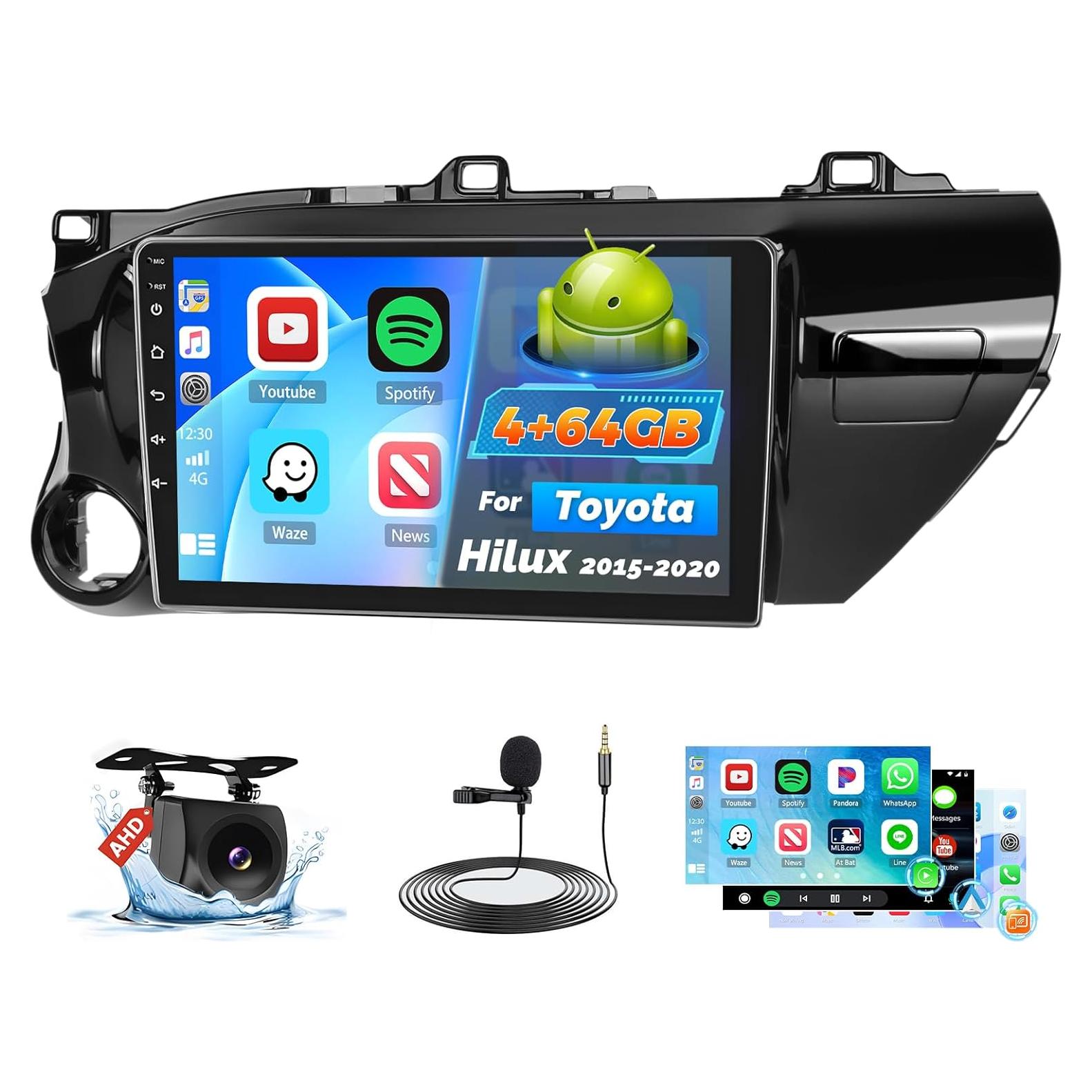 Estéreo de Coche Roinvou para Toyota Hilux 2015-2020 10.1"