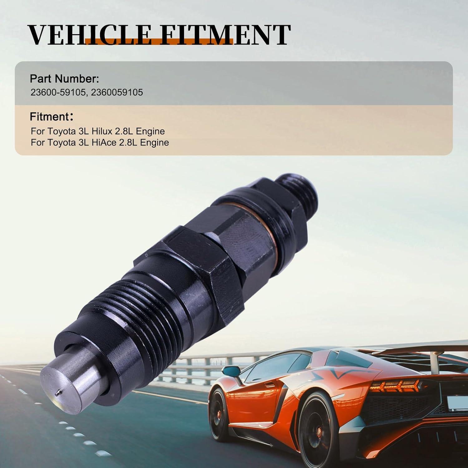 Inyector de Combustible VeloBoost 23600-59105 para Toyota 3L