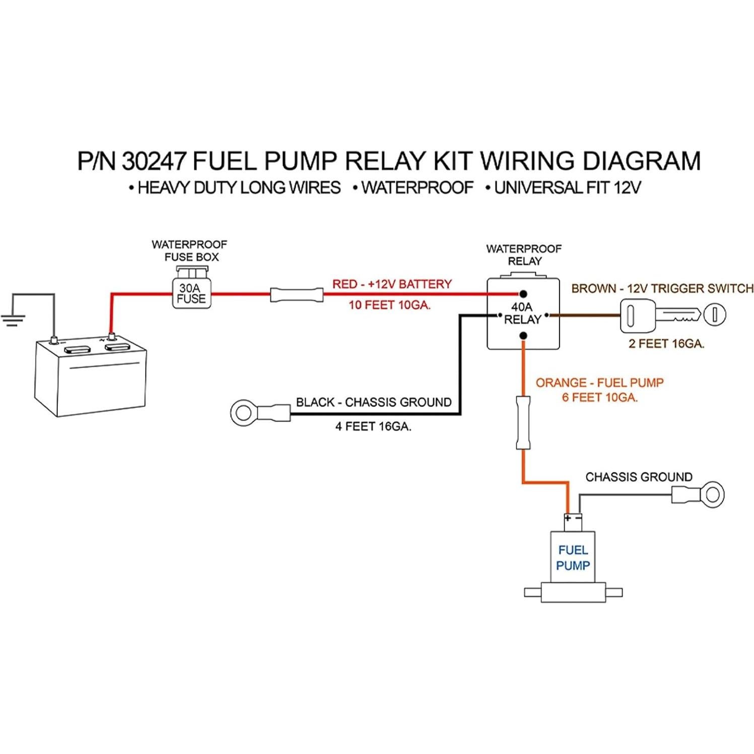 Kit de Relé de Bomba de Combustible ISINFLASH 12V 40A