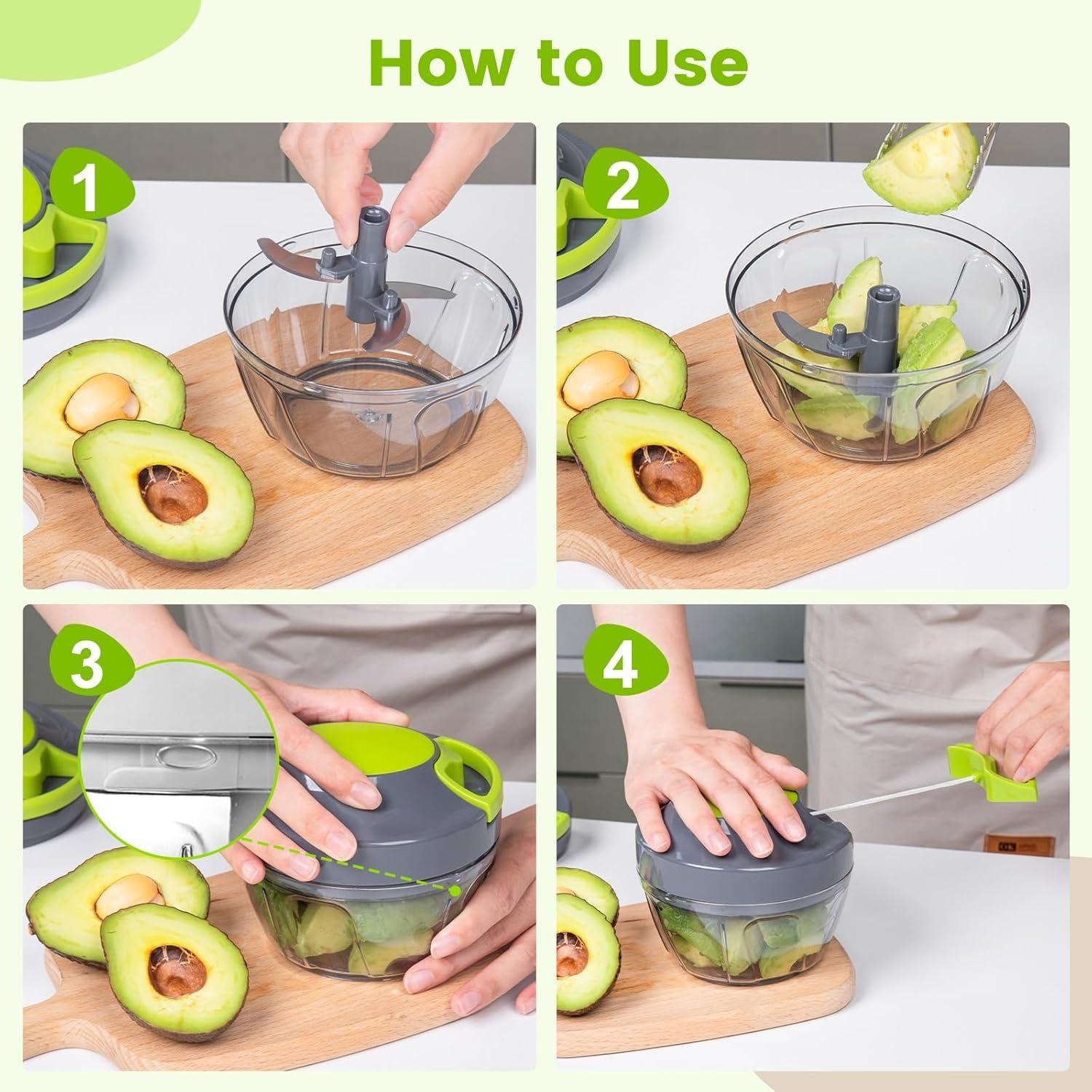 Procesador de Alimentos Manual MAMICOOKER 500ml Picador de Verduras