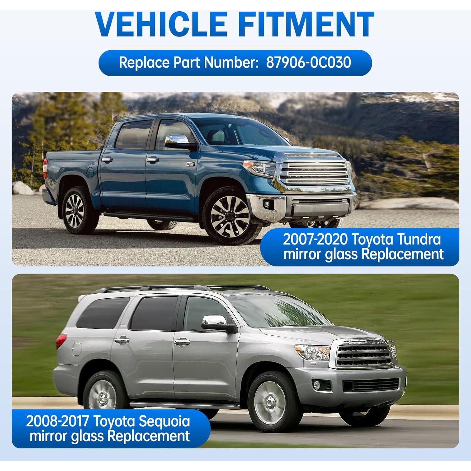 Espejo Calentado Lado Pasajero Toyota Sequoia Tundra 2008-2020