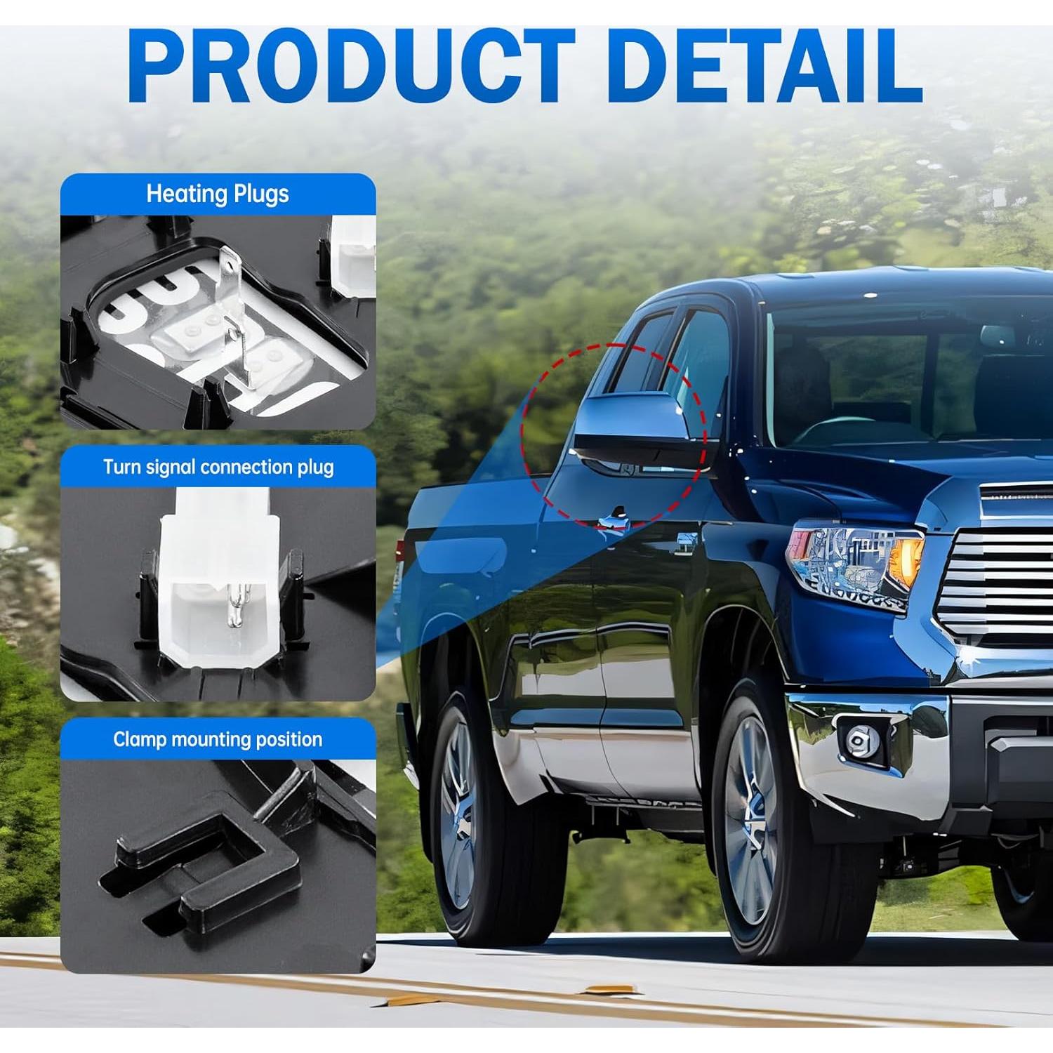 Espejo Calentado Lado Pasajero Toyota Sequoia Tundra 2008-2020