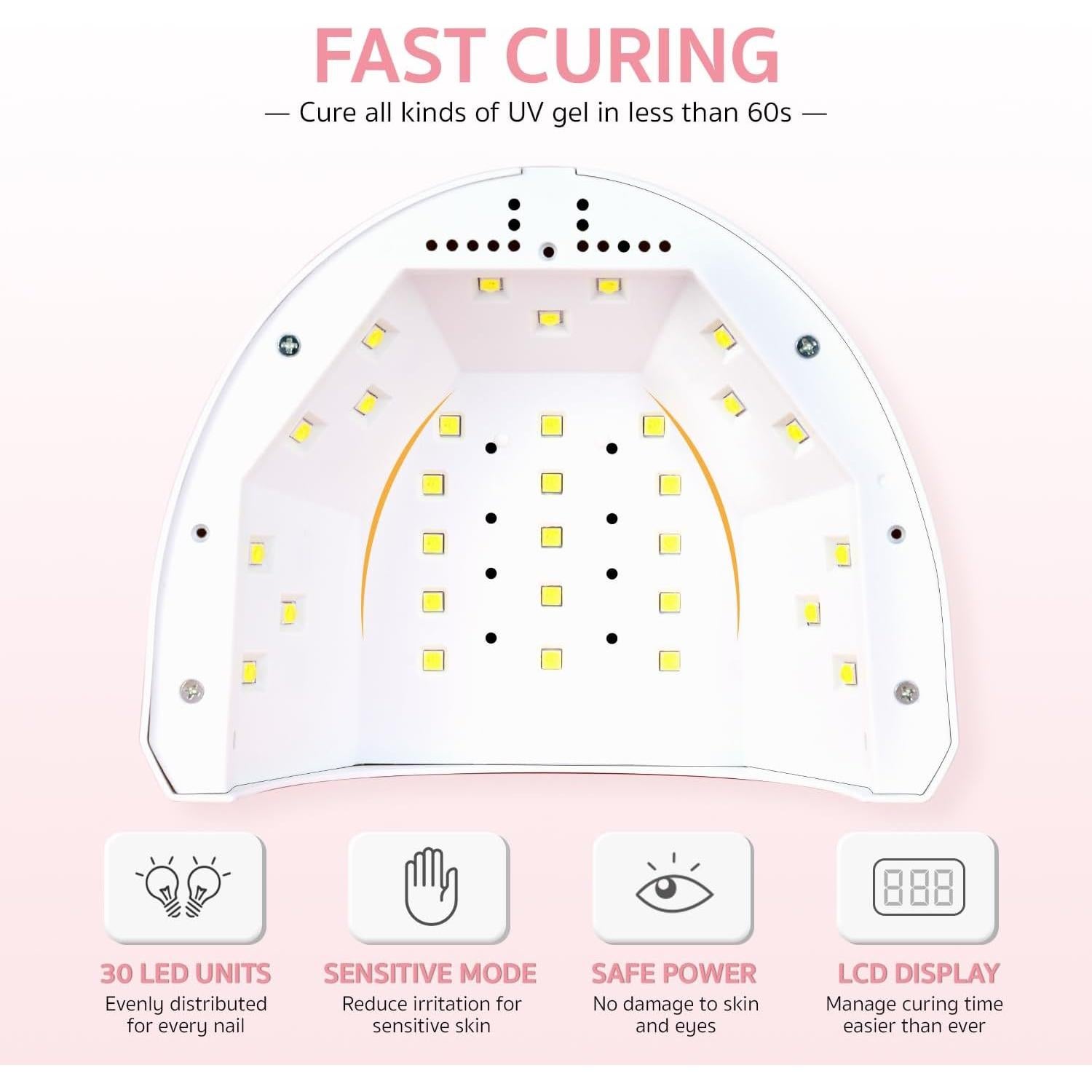 Lámpara de Uñas UV LED GAOY L011 con Pantalla LCD