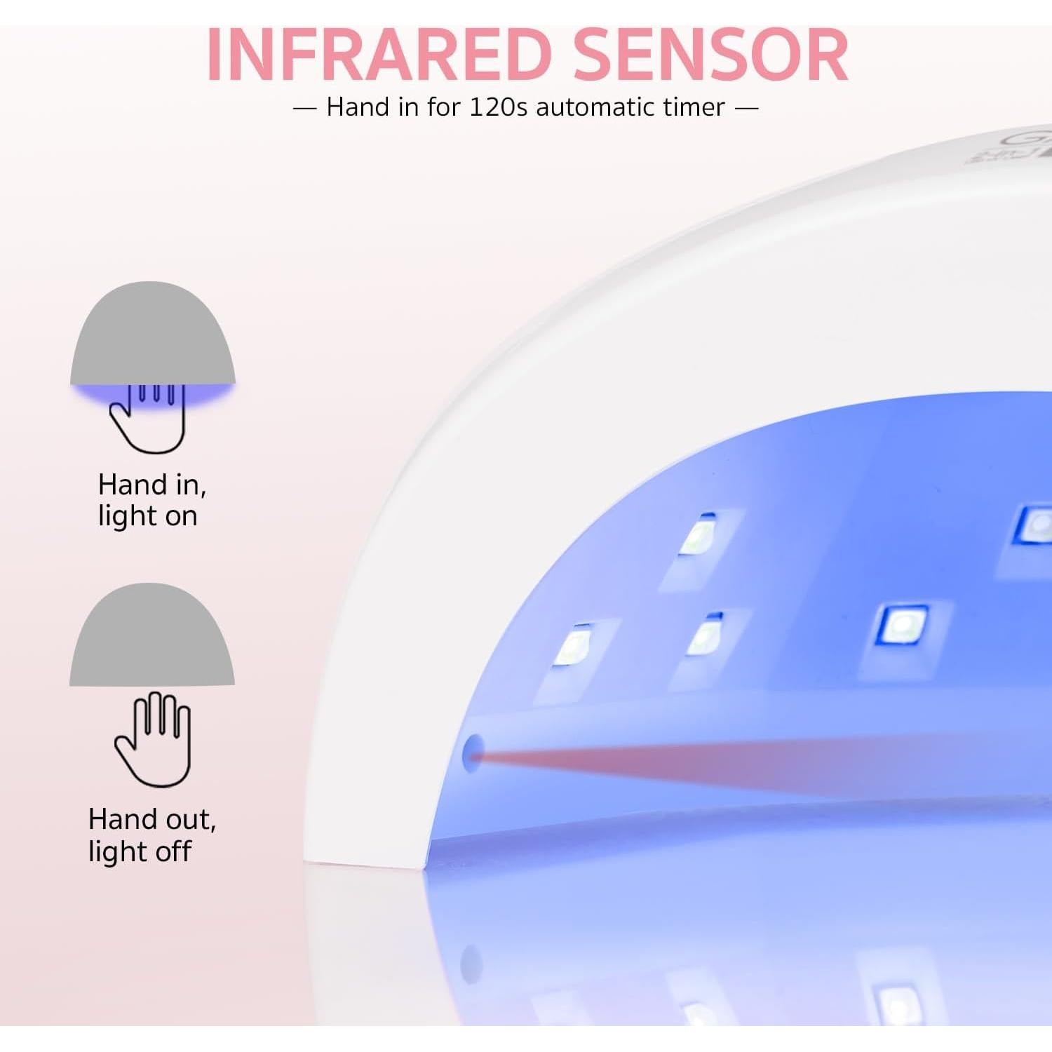 Lámpara de Uñas UV LED GAOY L011 con Pantalla LCD
