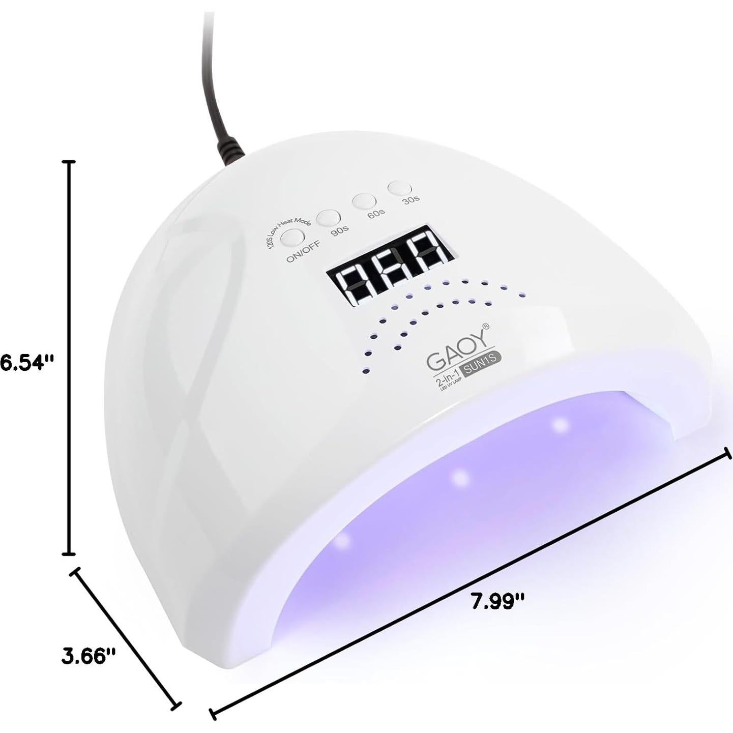 Lámpara de Uñas UV LED GAOY L011 con Pantalla LCD