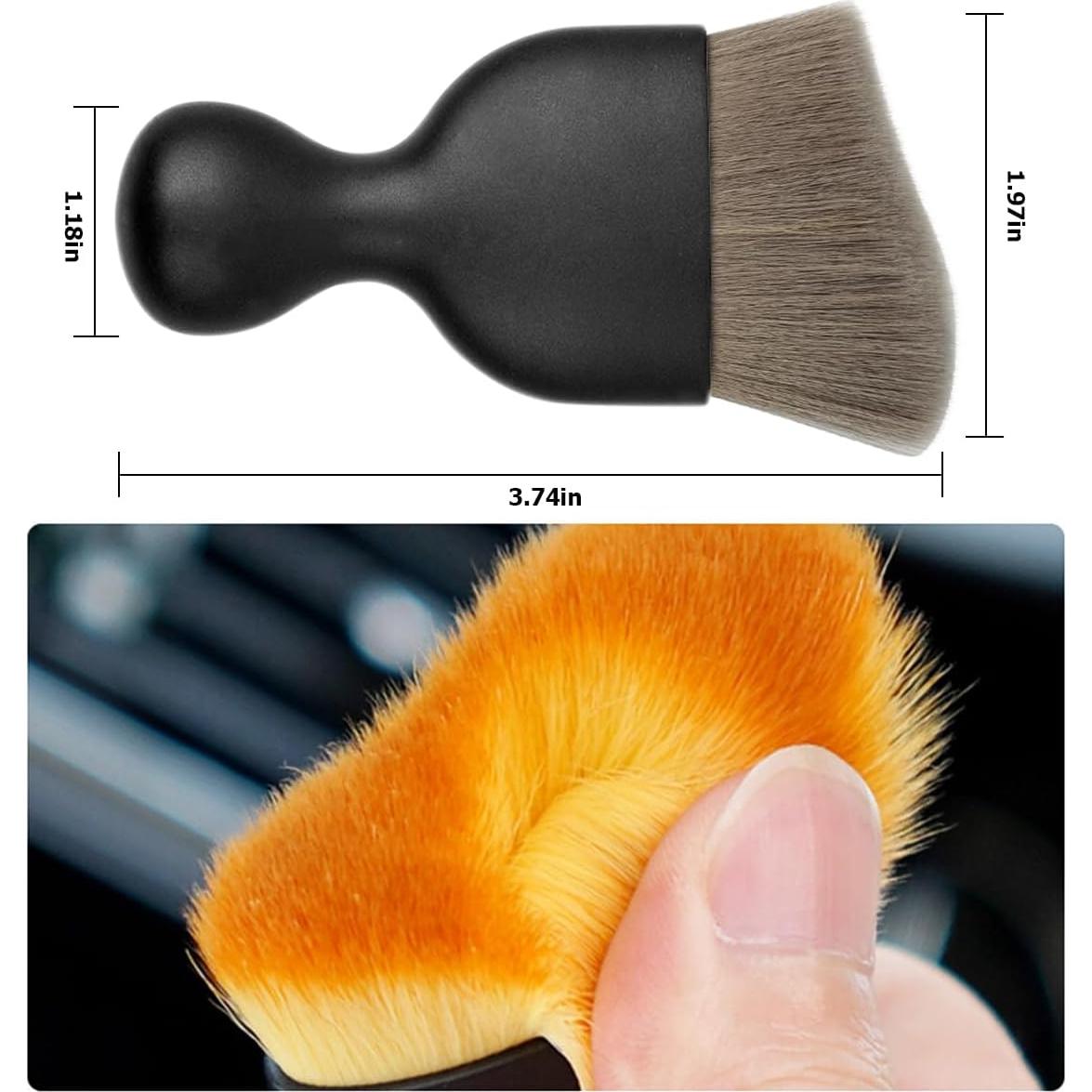 Cepillo de Detalle para Interior de Auto Blilo 1PCS Gris