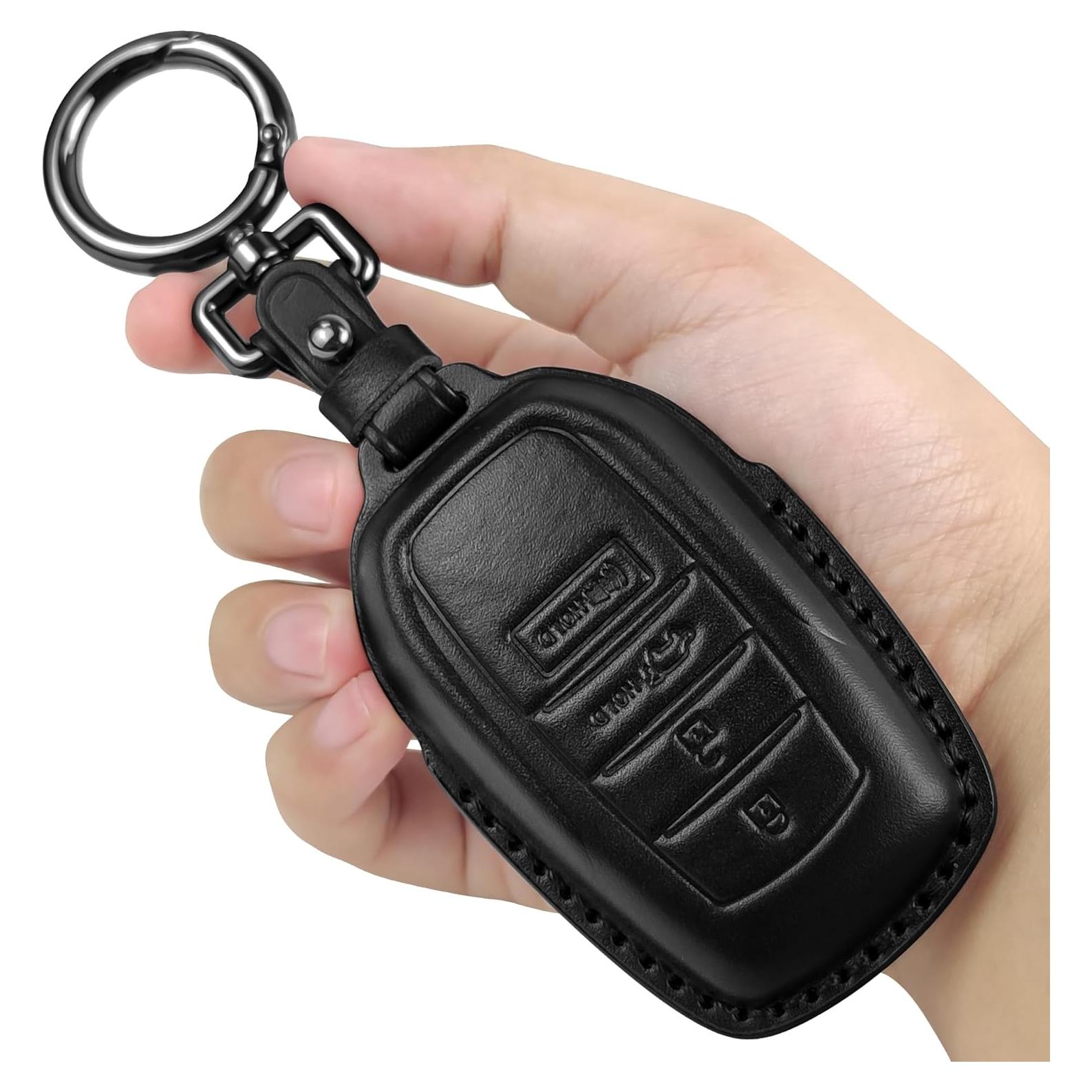 Funda de Llave Tukellen para Toyota 4 Botones de Cuero Negro