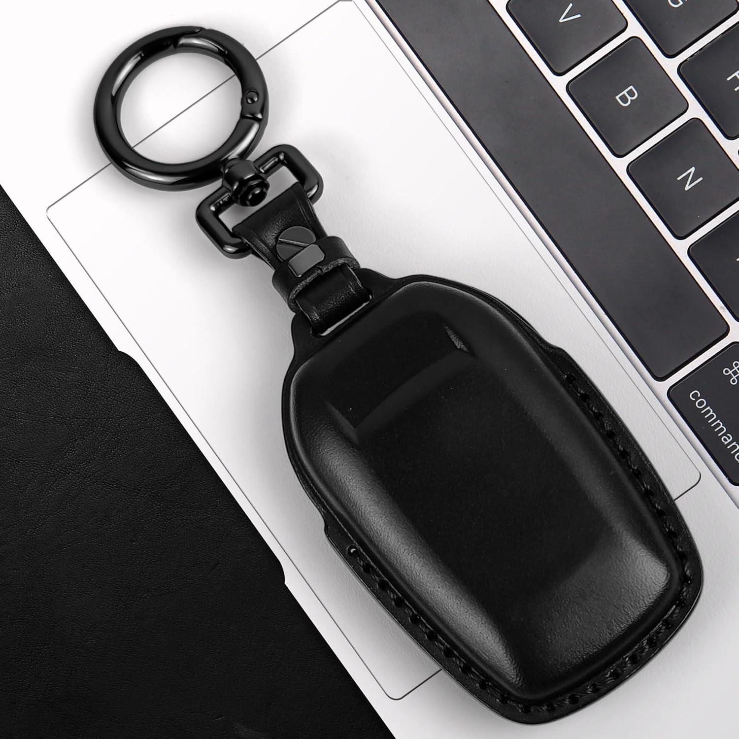 Funda de Llave Tukellen para Toyota 4 Botones de Cuero Negro