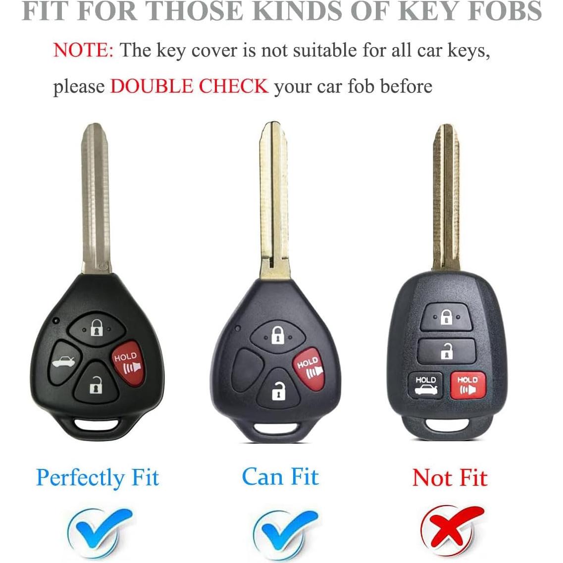 Cubierta de llavero Toyota YALNORVA 3/4 botones Negro