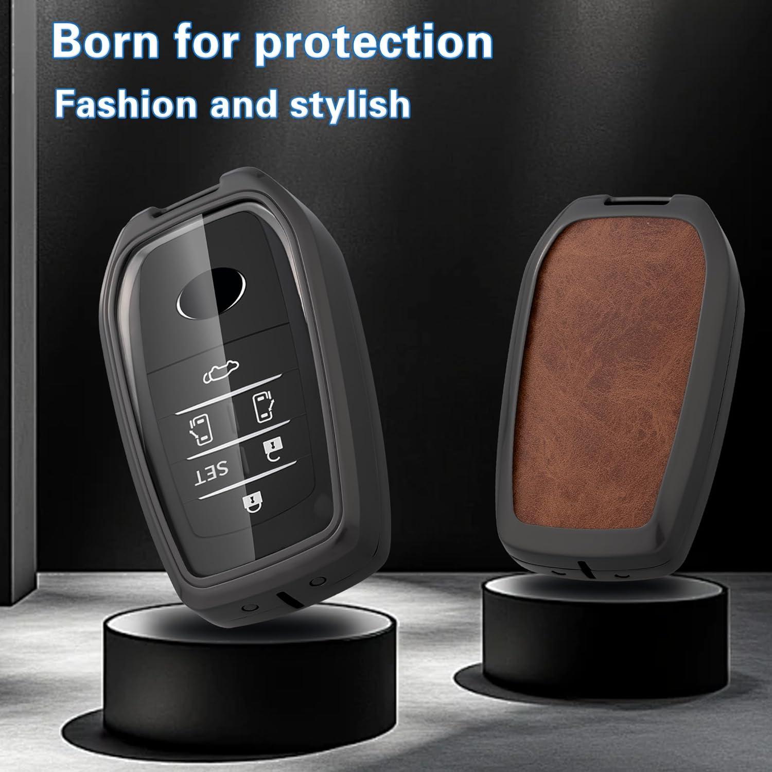 Cubierta de llavero Toyota Qunzes METFORDB Marrón 2019-2025