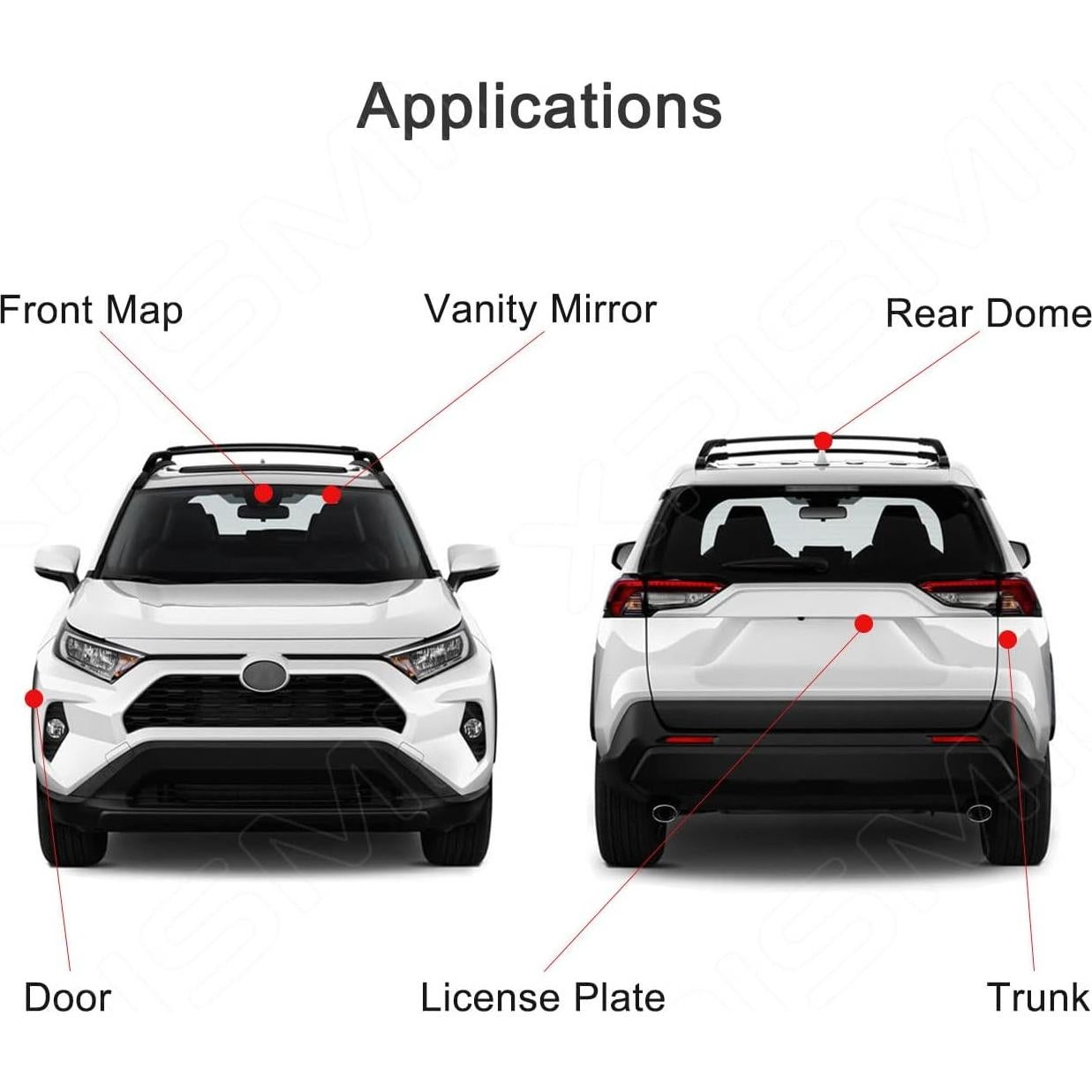 Kit de luces LED interiores Xpismii 6000K para Toyota Sienna 2011-2021