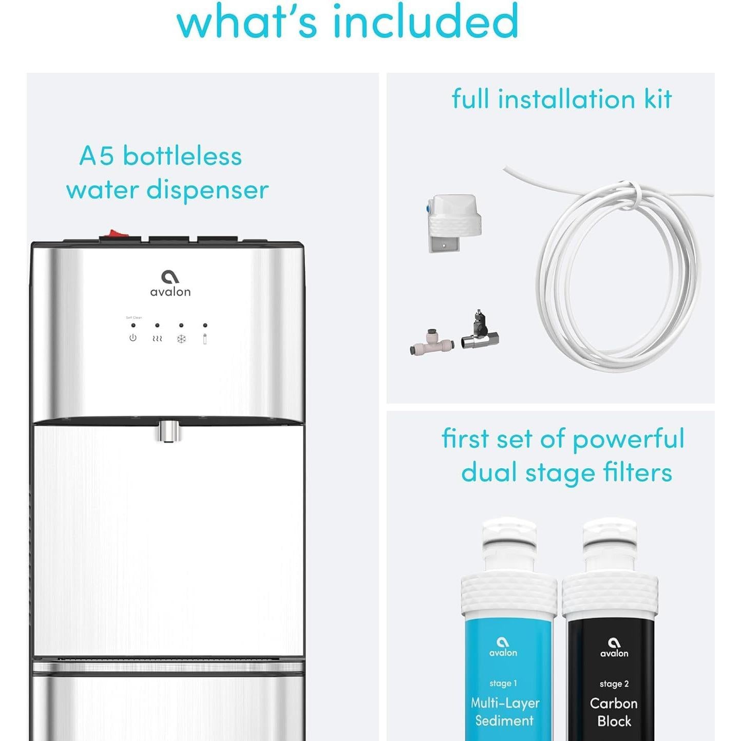 Dispensador de Agua Sin Botella Avalon A5BOTTLELESS - Acero Inoxidable