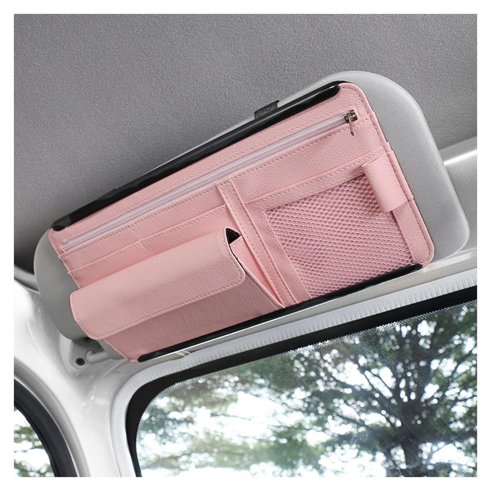Organizador de Visera de Coche SCUARI Rosa 33.4x17.4 cm