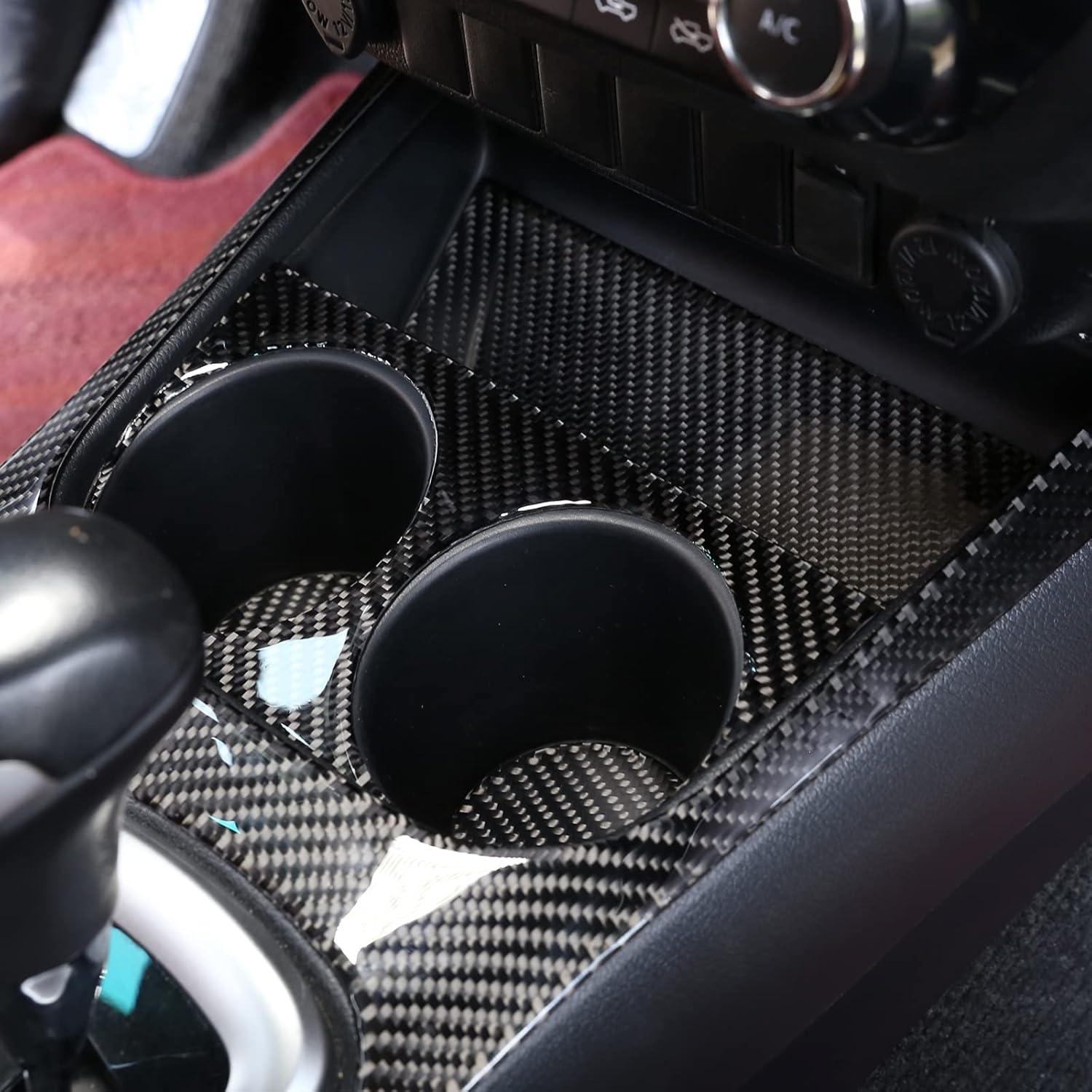 Cubierta de Fibra de Carbono Suave para Soporte de Taza Toyota Hilux 2015-2021