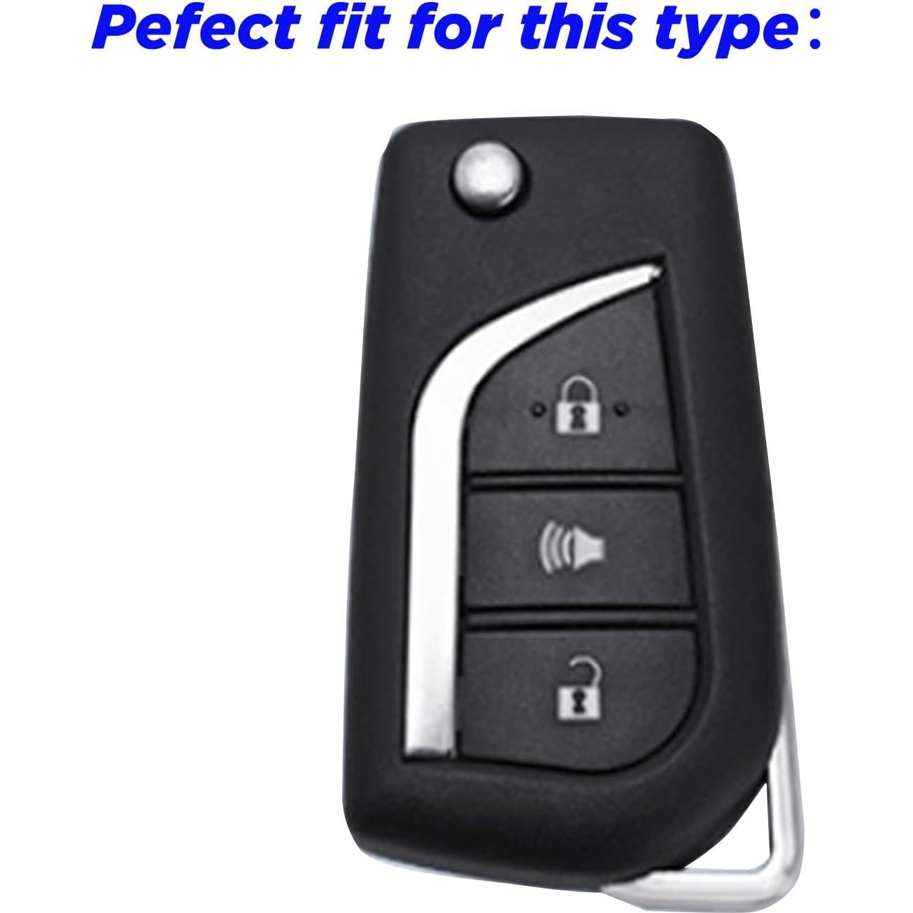 Funda de llavero Toyota Corolla 3 botones Silicona Rosa